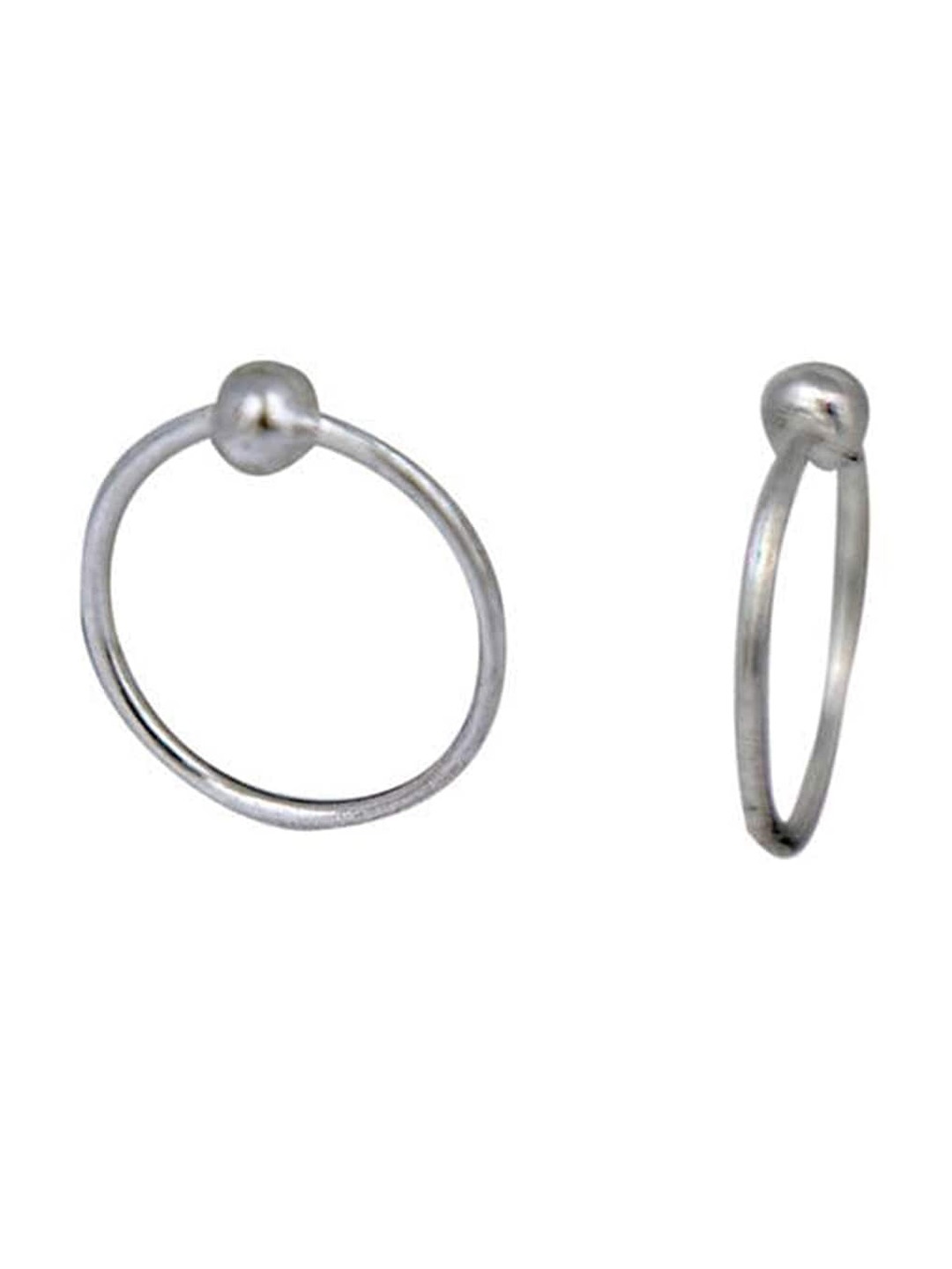 

Abhooshan 92.5 Sterling Silver Contemporary Hoop Earrings
