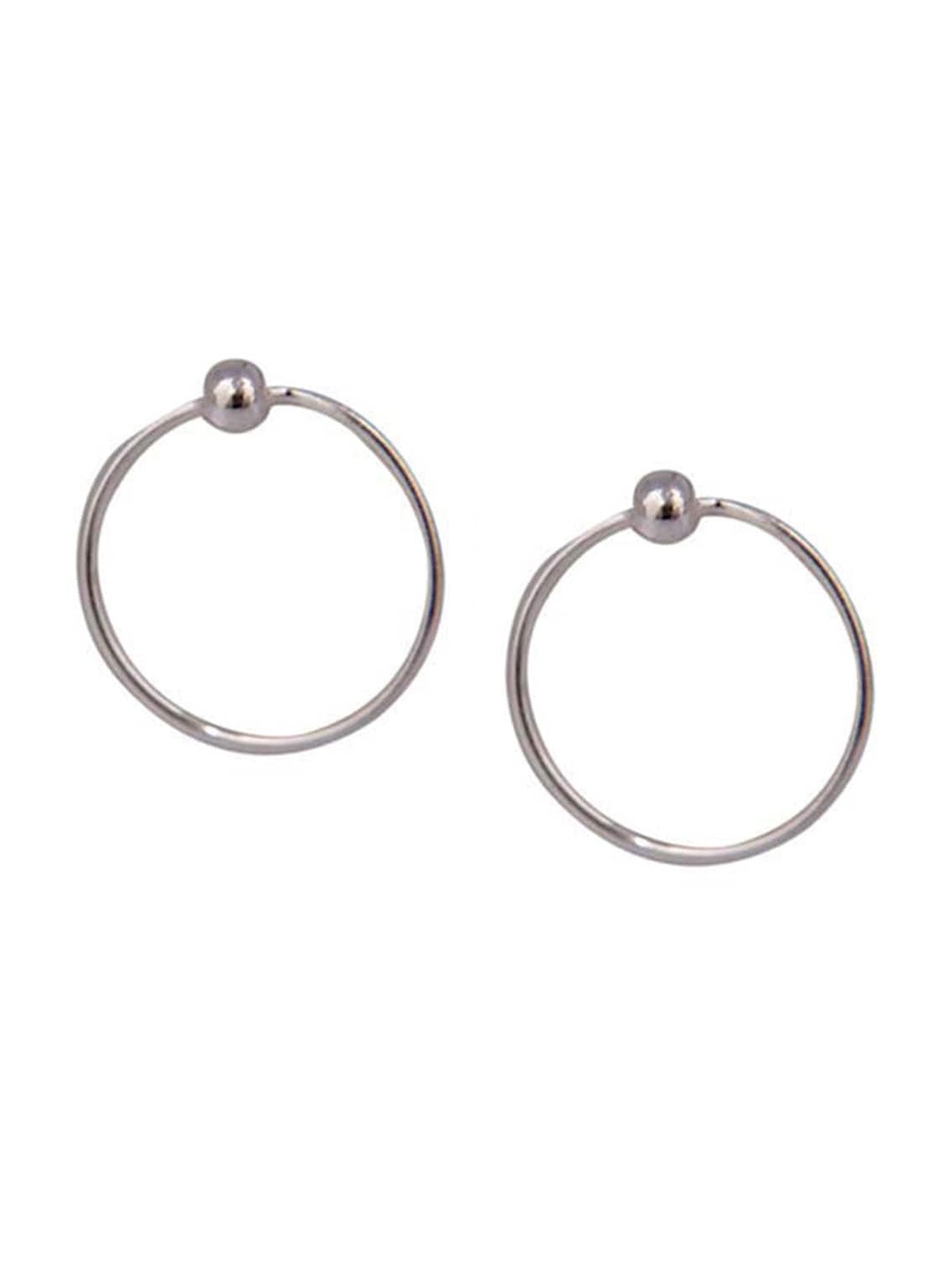 

Abhooshan 92.5 Sterling Silver Contemporary Hoop Earrings