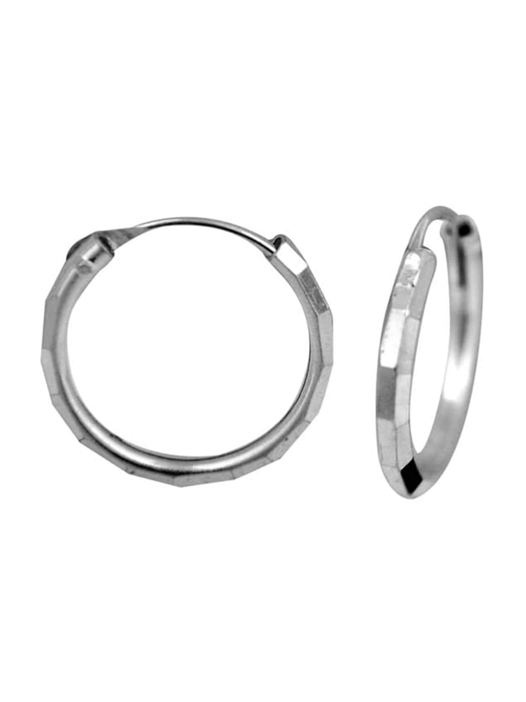 

Abhooshan Pure 92.5 Sterling Silver Hoop Earrings