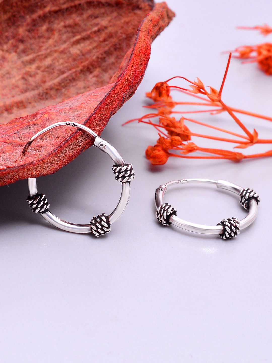 

Abhooshan Sterling Silver Hoop Earrings