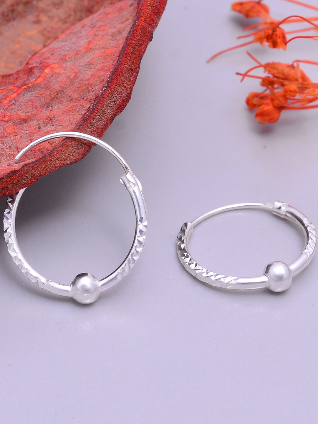 

Abhooshan Sterling Silver Hoop Earrings
