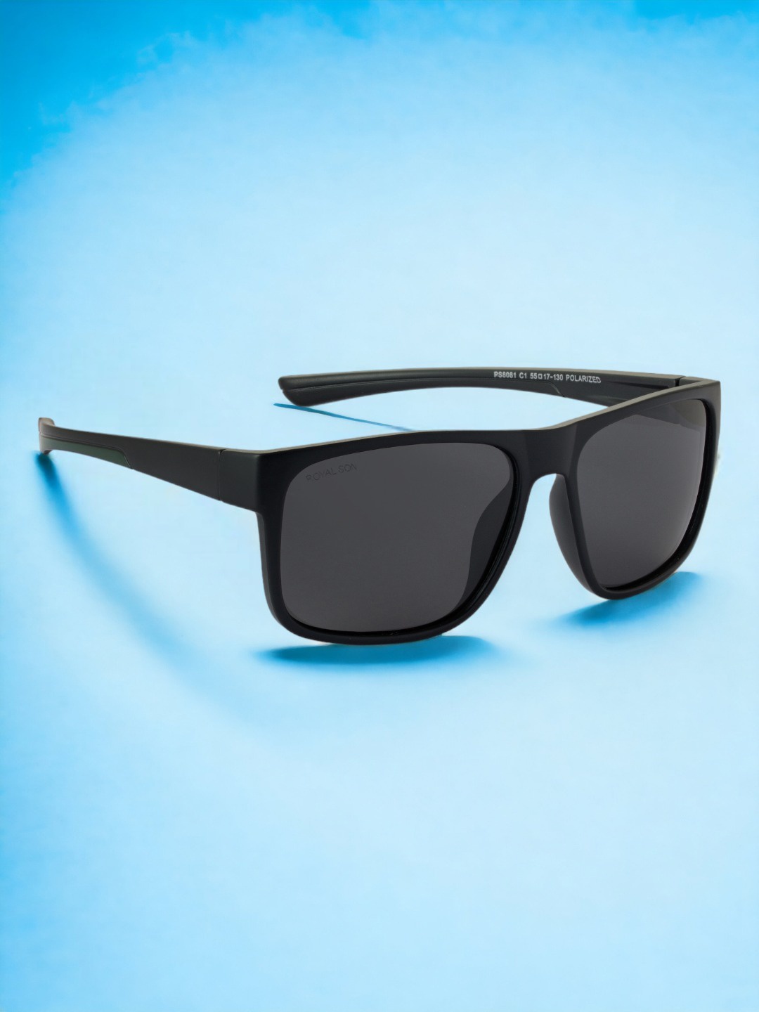 

ROYAL SON Unisex Wayfarer Sunglasses with Polarised and UV Protected Lens CHI00172-C1, Black