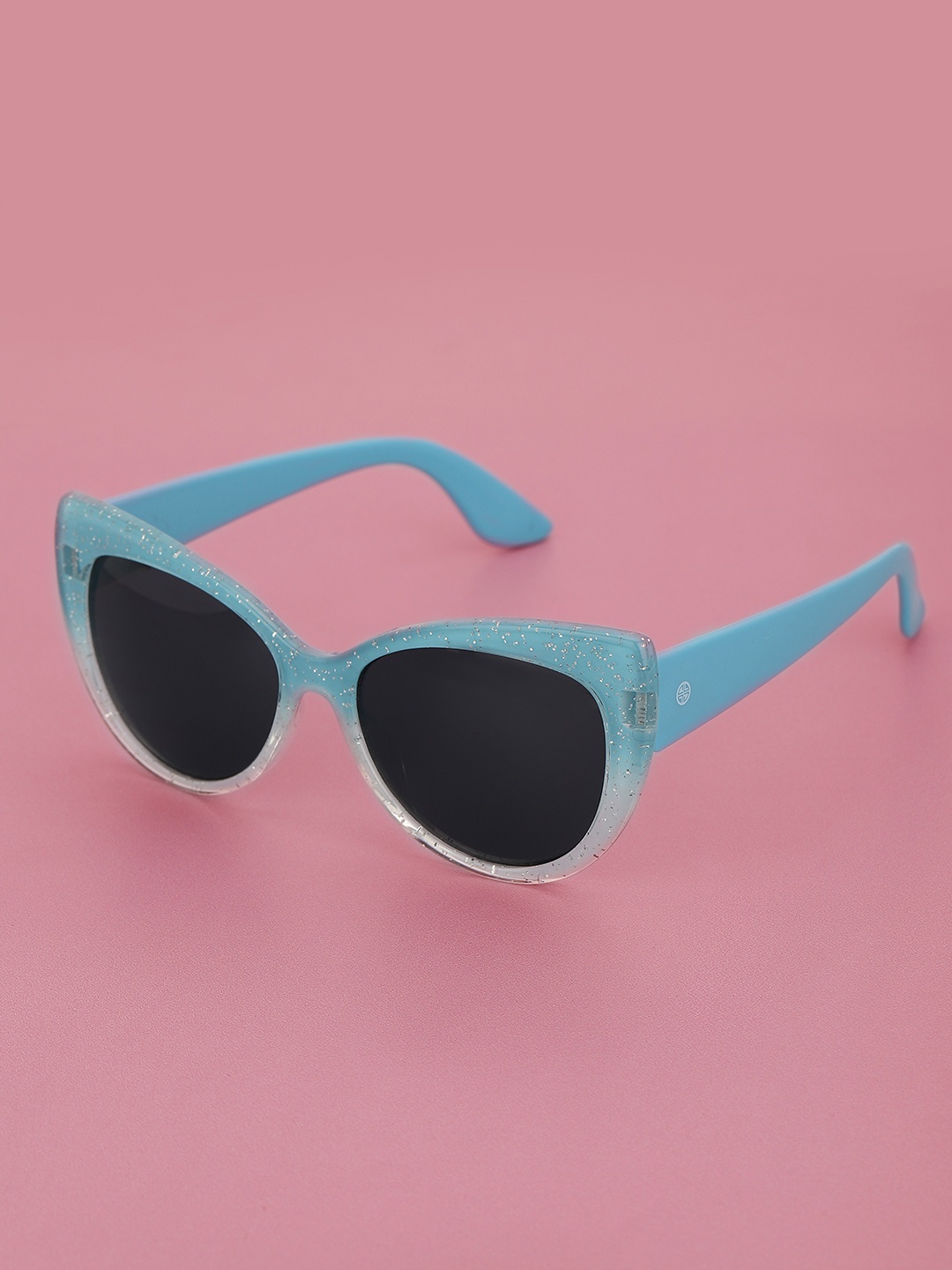 

Carlton London Girls Grey Lens & Blue Cateye Sunglasses with UV Protected Lens CLSG235, Turquoise blue
