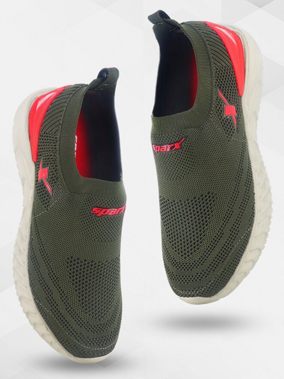

Sparx Men Mesh Walking Shoes, Olive