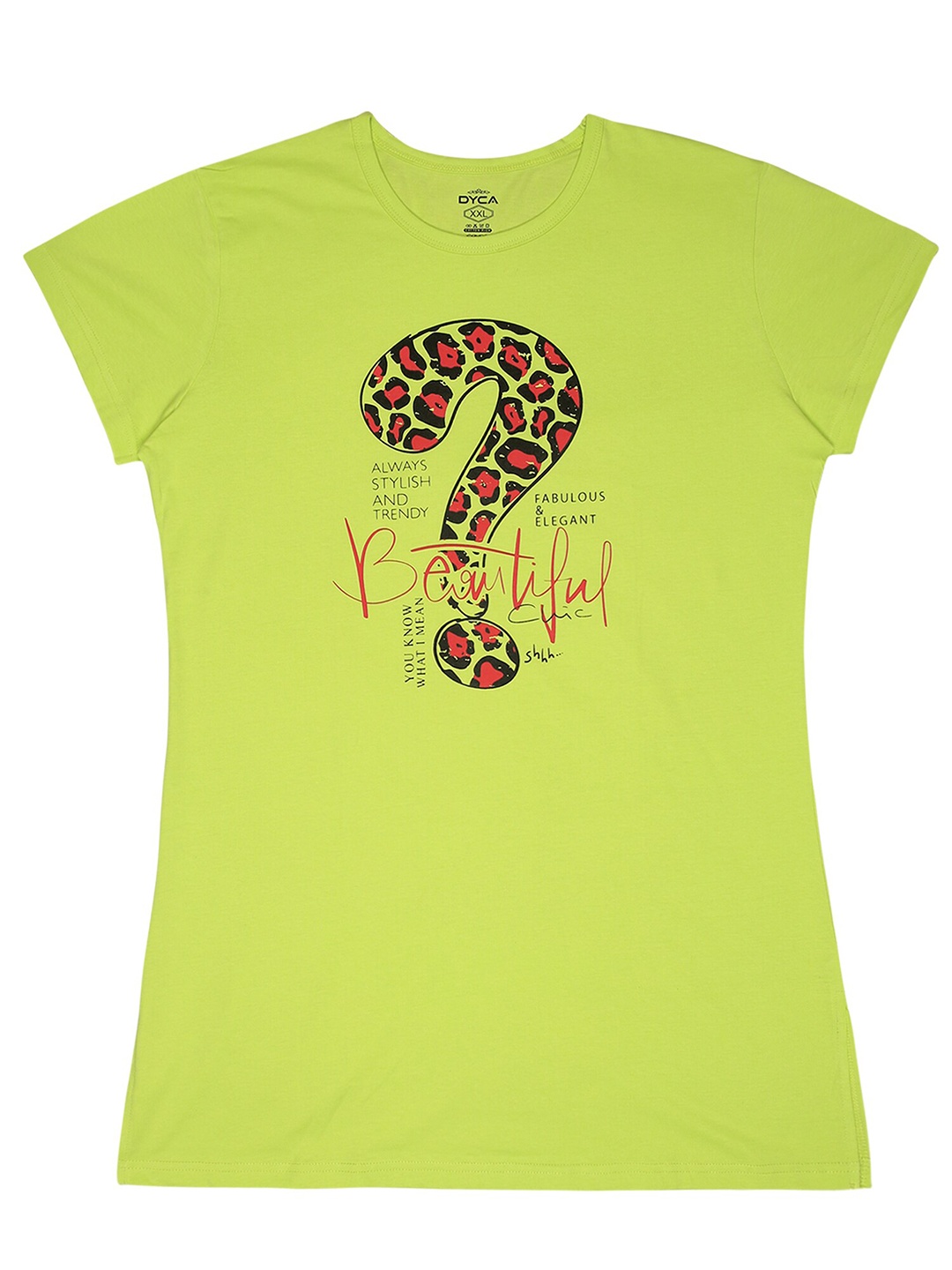 

DYCA Typography Printed Cotton T-shirt, Green