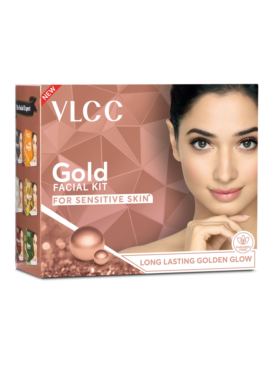 

VLCC Gold Facial Kit for Sensitive Skin - 60 g, Rose gold