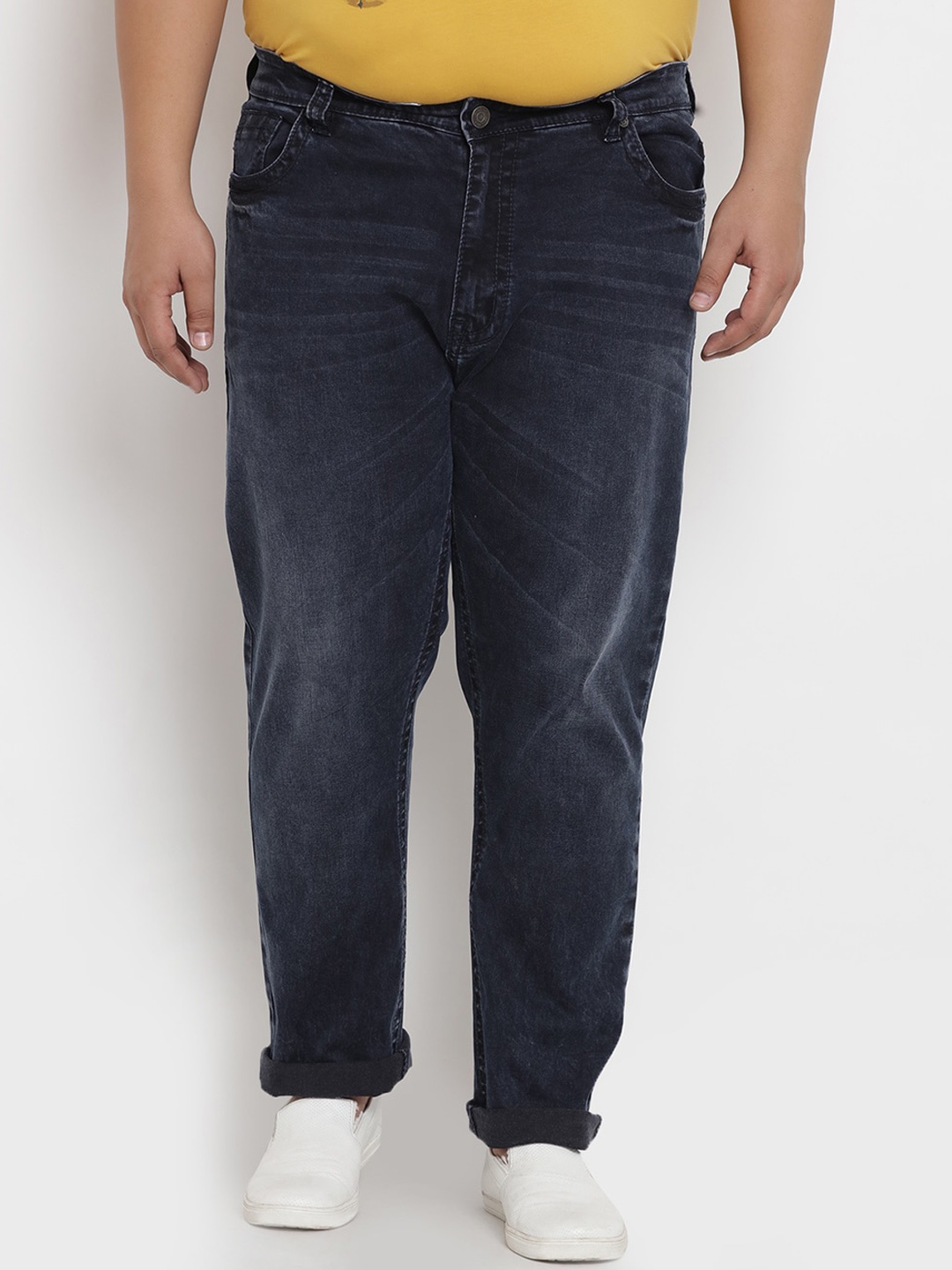 

John Pride Men Light Fade Clean Look Cotton Stretchable Jeans, Blue