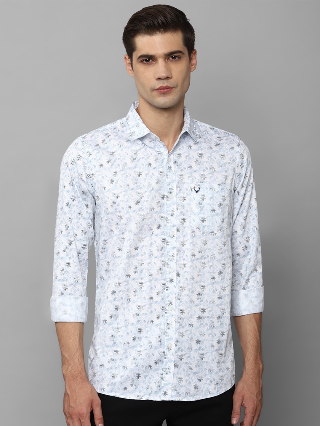 

Allen Solly Custom Conversational Printed Pure Cotton Casual Shirt, White