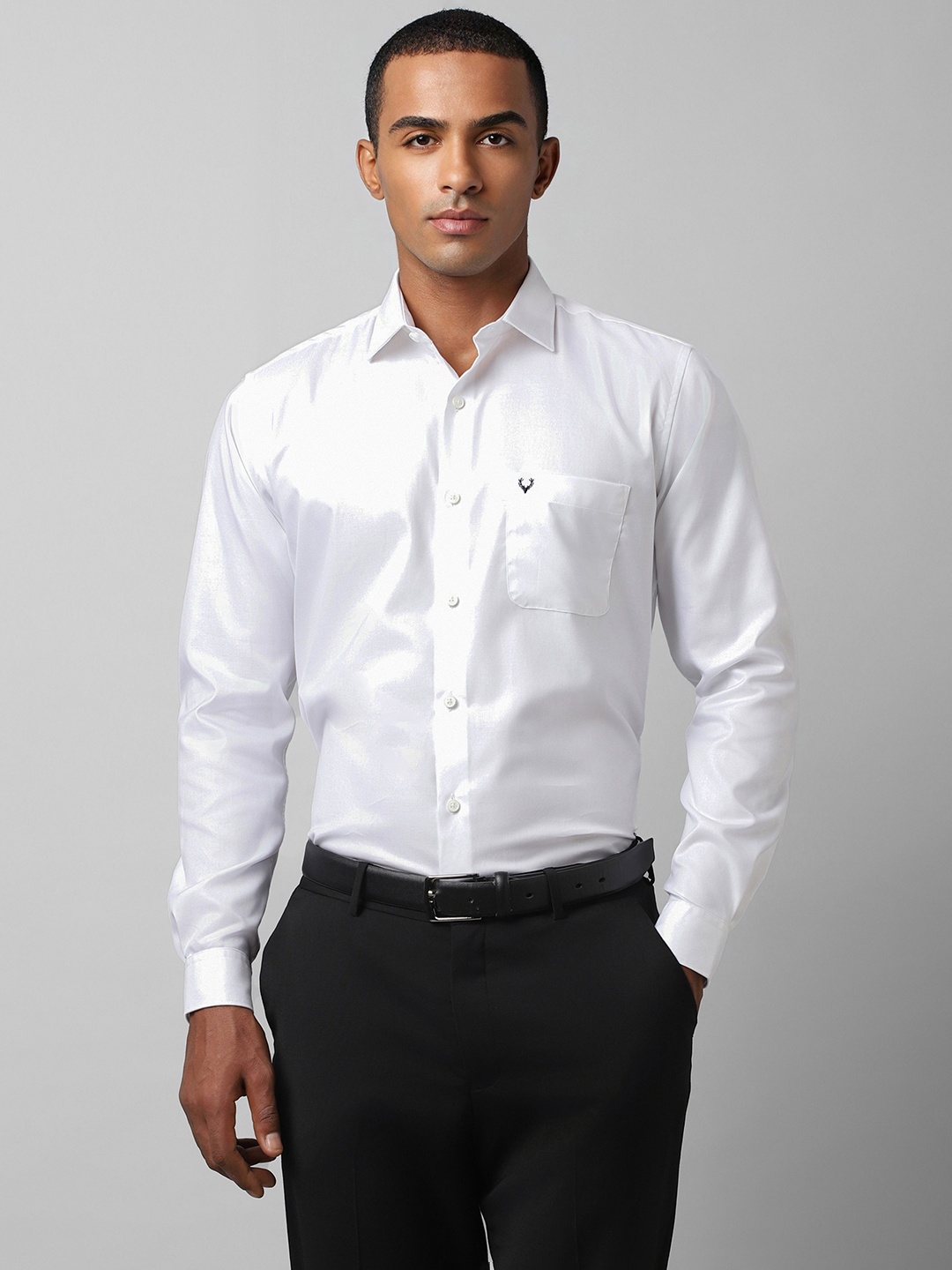 

Allen Solly Men White Slim Fit Opaque Formal Shirt
