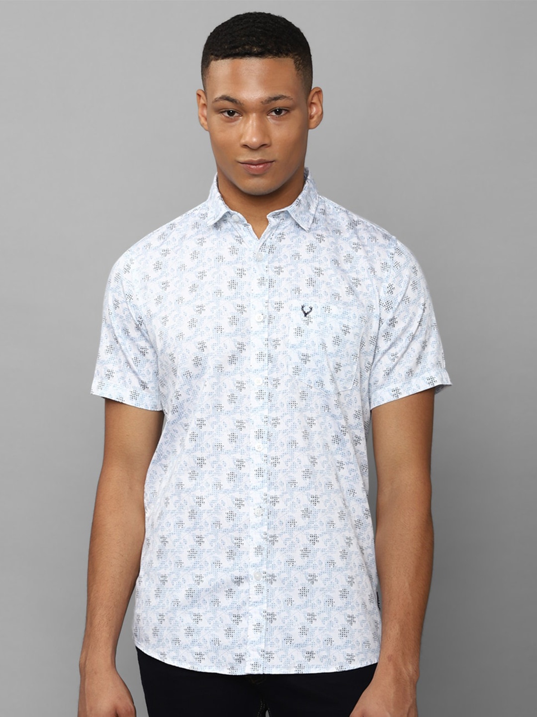 

Allen Solly Conversational Printed Pure Cotton Casual Shirt, White