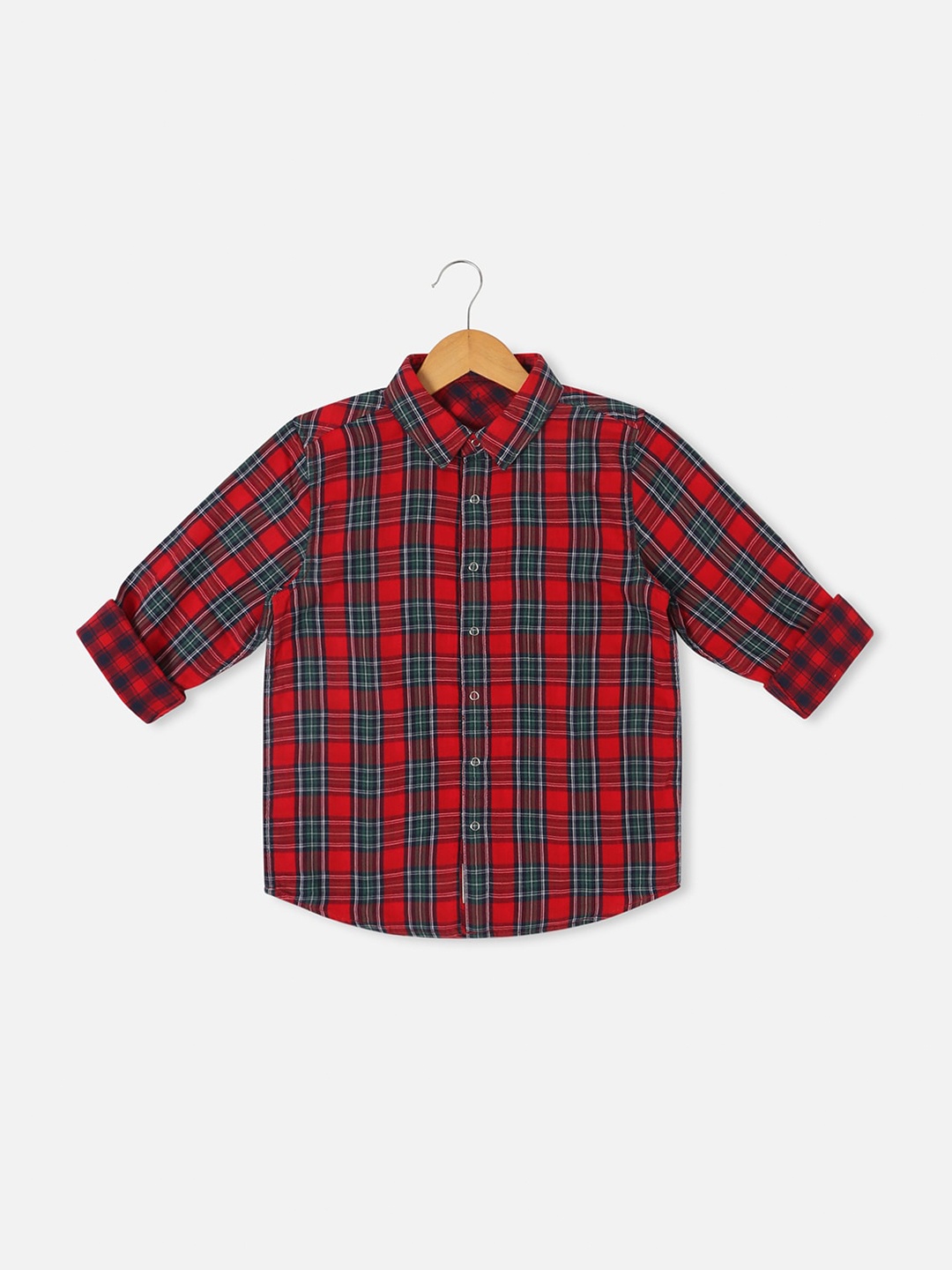 

Allen Solly Junior Boys Checked Pure Cotton Casual Shirt, Red