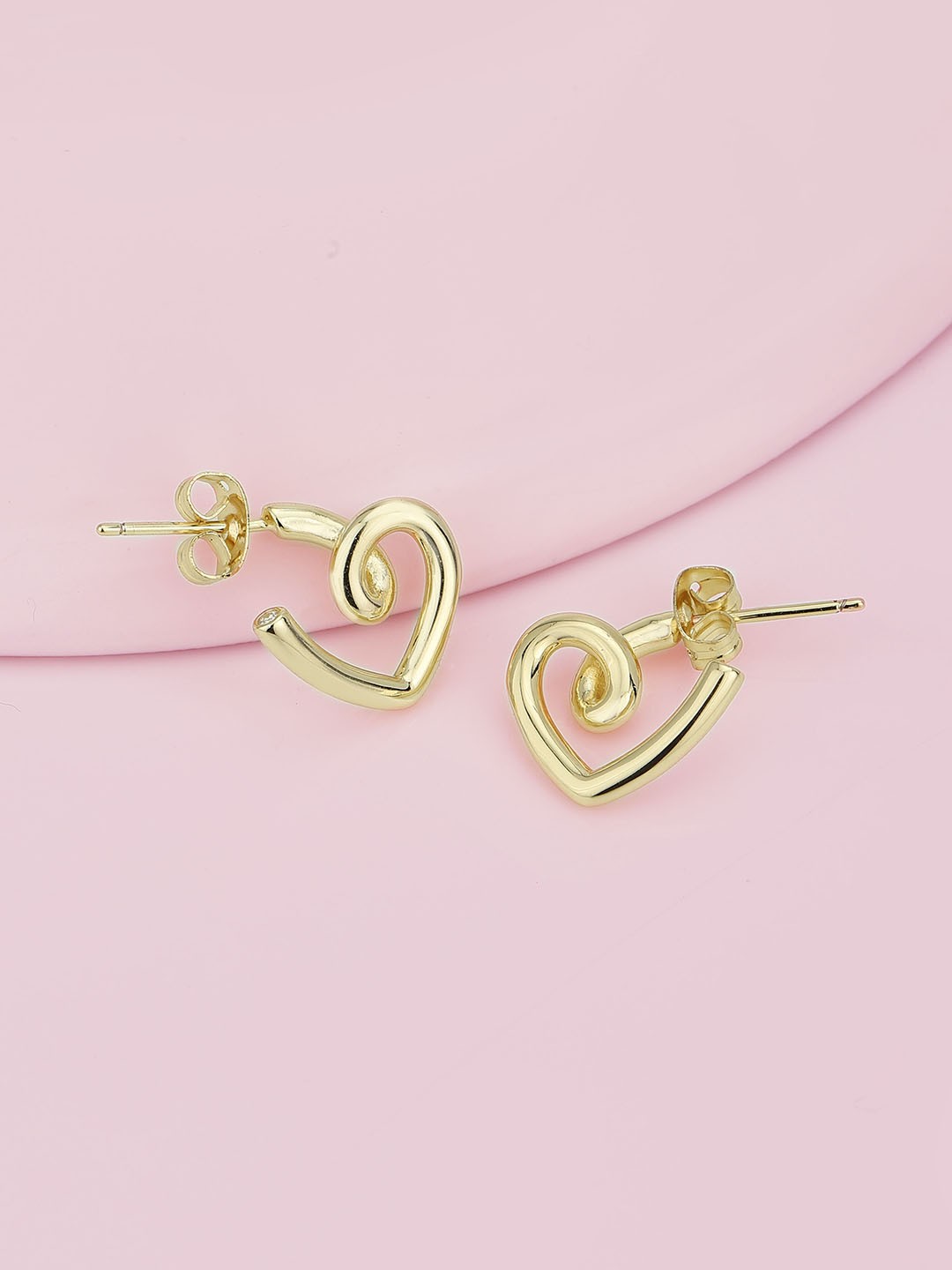 

Carlton London Gold-Plated Contemporary Studs Earrings