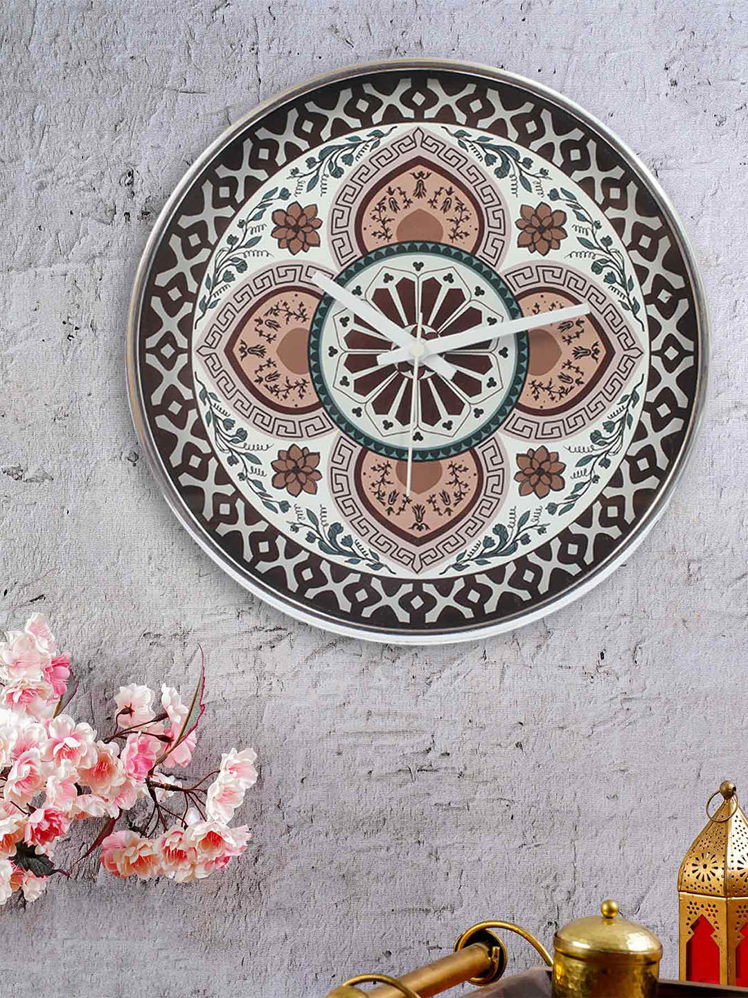 

KOLOROBIA White & Grey Italian Architecture Printed Contemporary Analogue Wall Clock