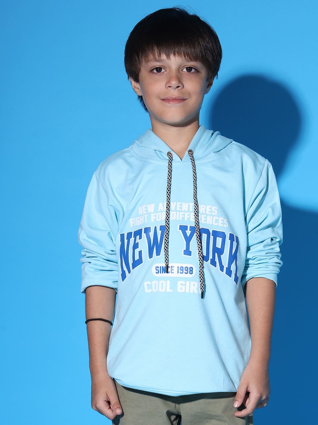 

Nick and Jones Boys Typography Printed Hooded Pullover Sweatshirt, Blue