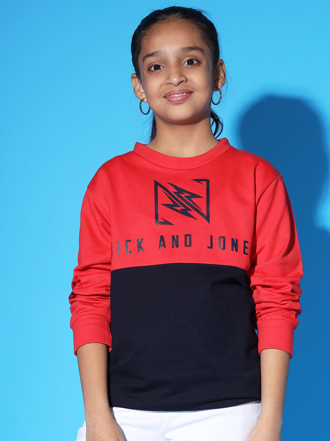 

Nick and Jones Girls Brand Logo Printed Sweatshirt, Red