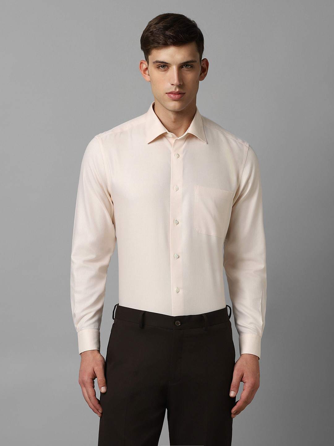 

Louis Philippe Men Yellow Opaque Formal Shirt