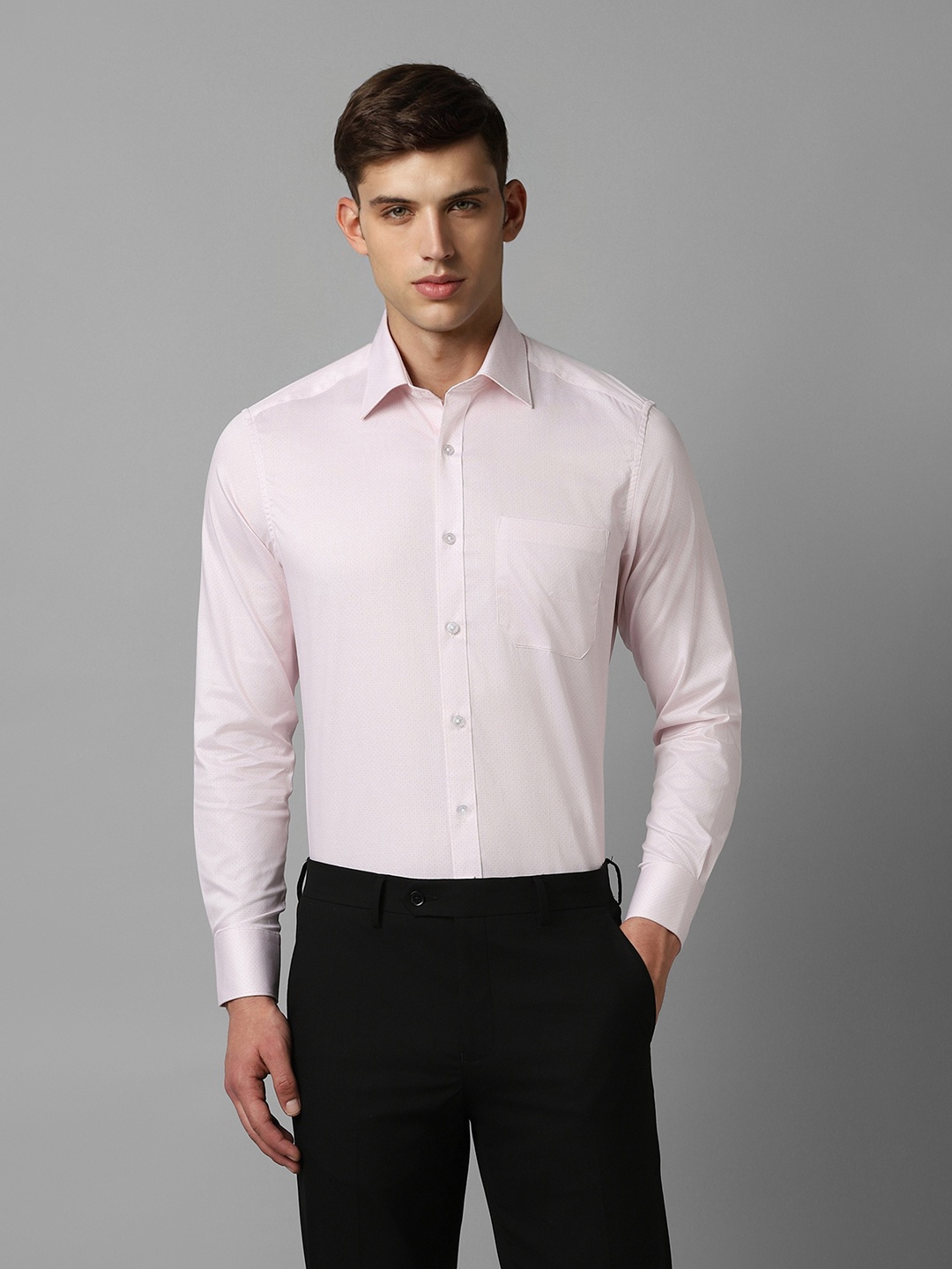 

Louis Philippe Men Pink Opaque Formal Shirt