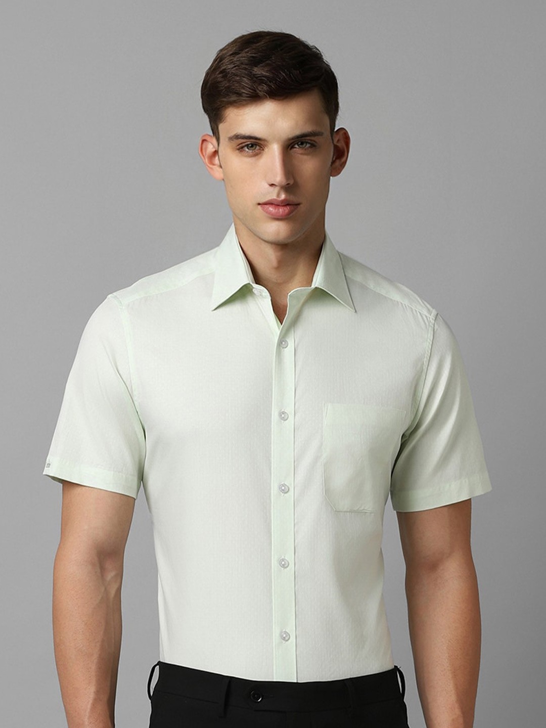 

Louis Philippe Cotton Opaque Formal Shirt, Green