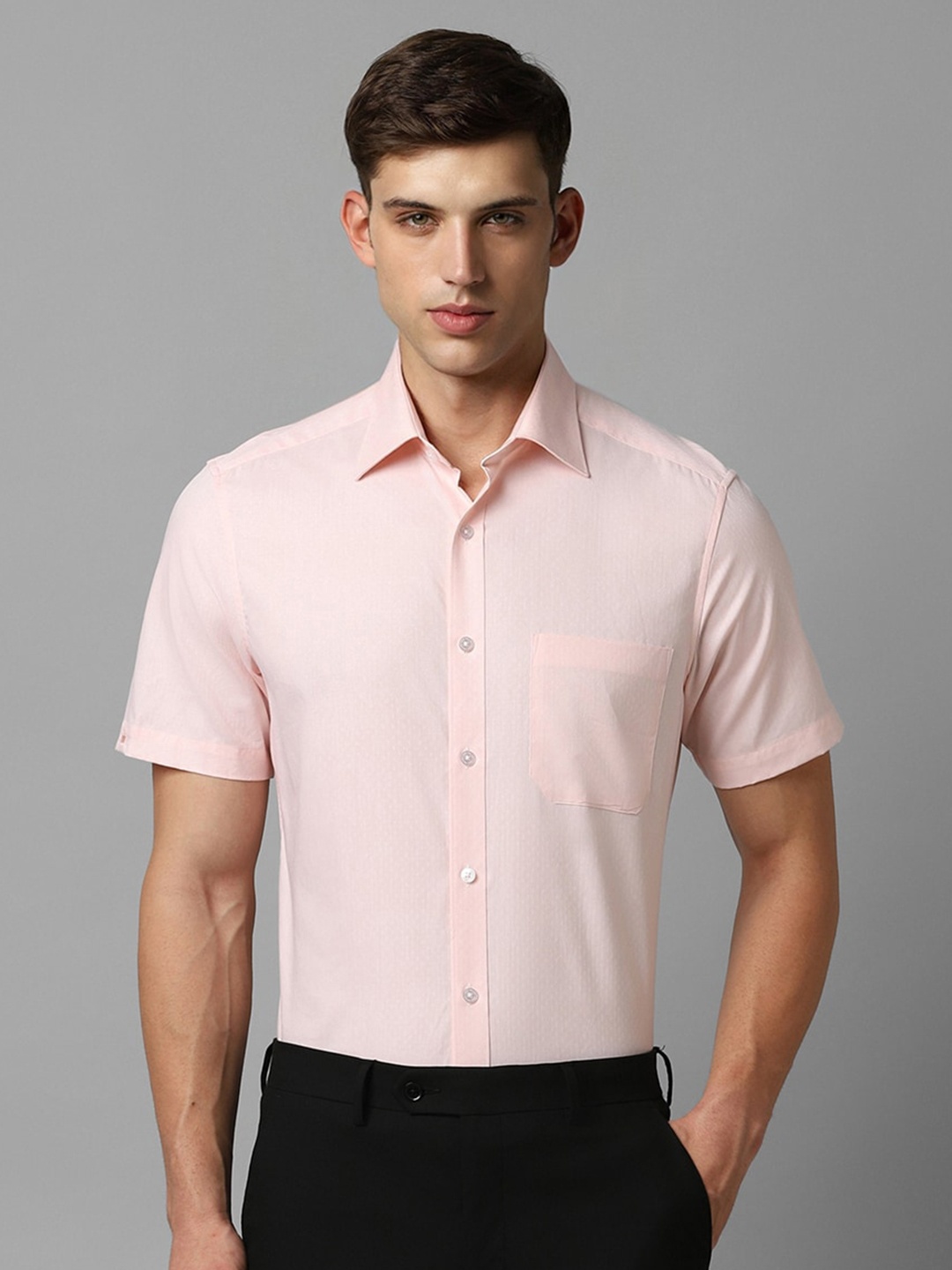 

Louis Philippe Cotton Opaque Formal Shirt, Pink