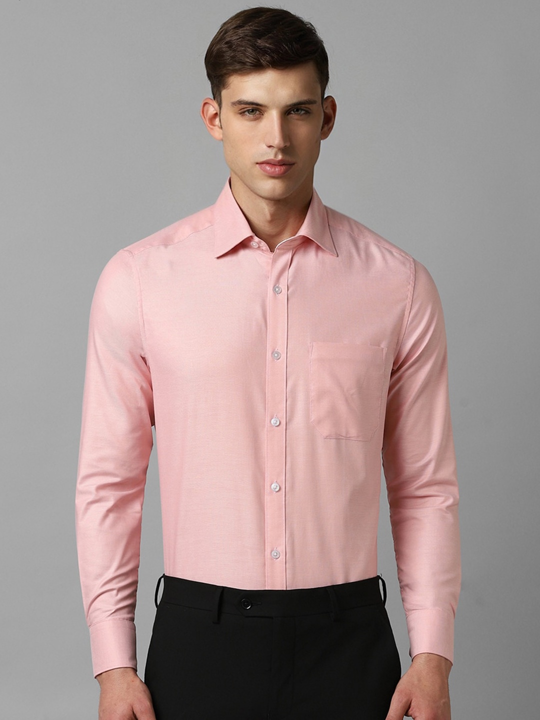 

Louis Philippe Cotton Opaque Formal Shirt, Pink