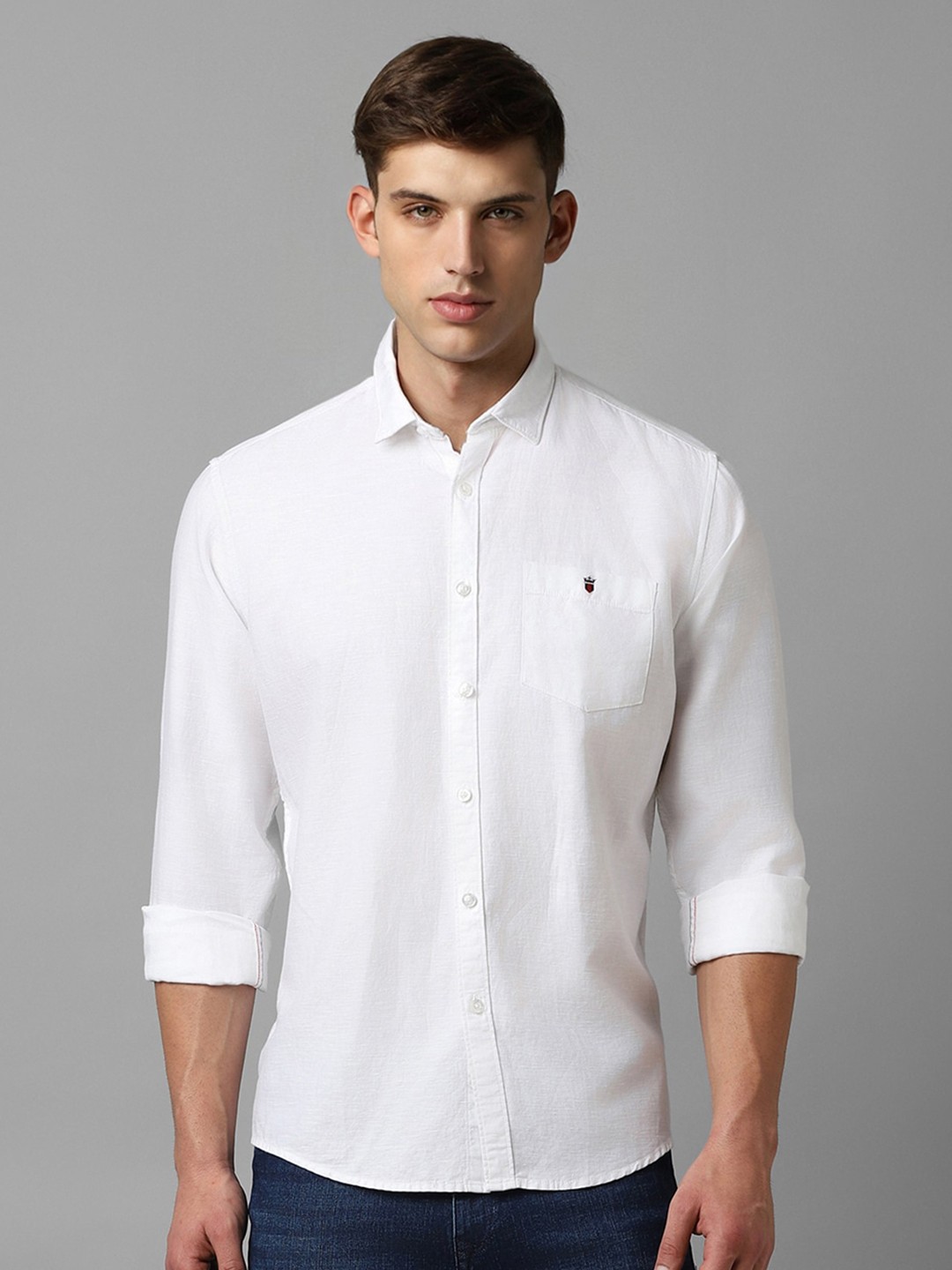 

Louis Philippe Jeans Slim Fit Opaque Casual Shirt, White