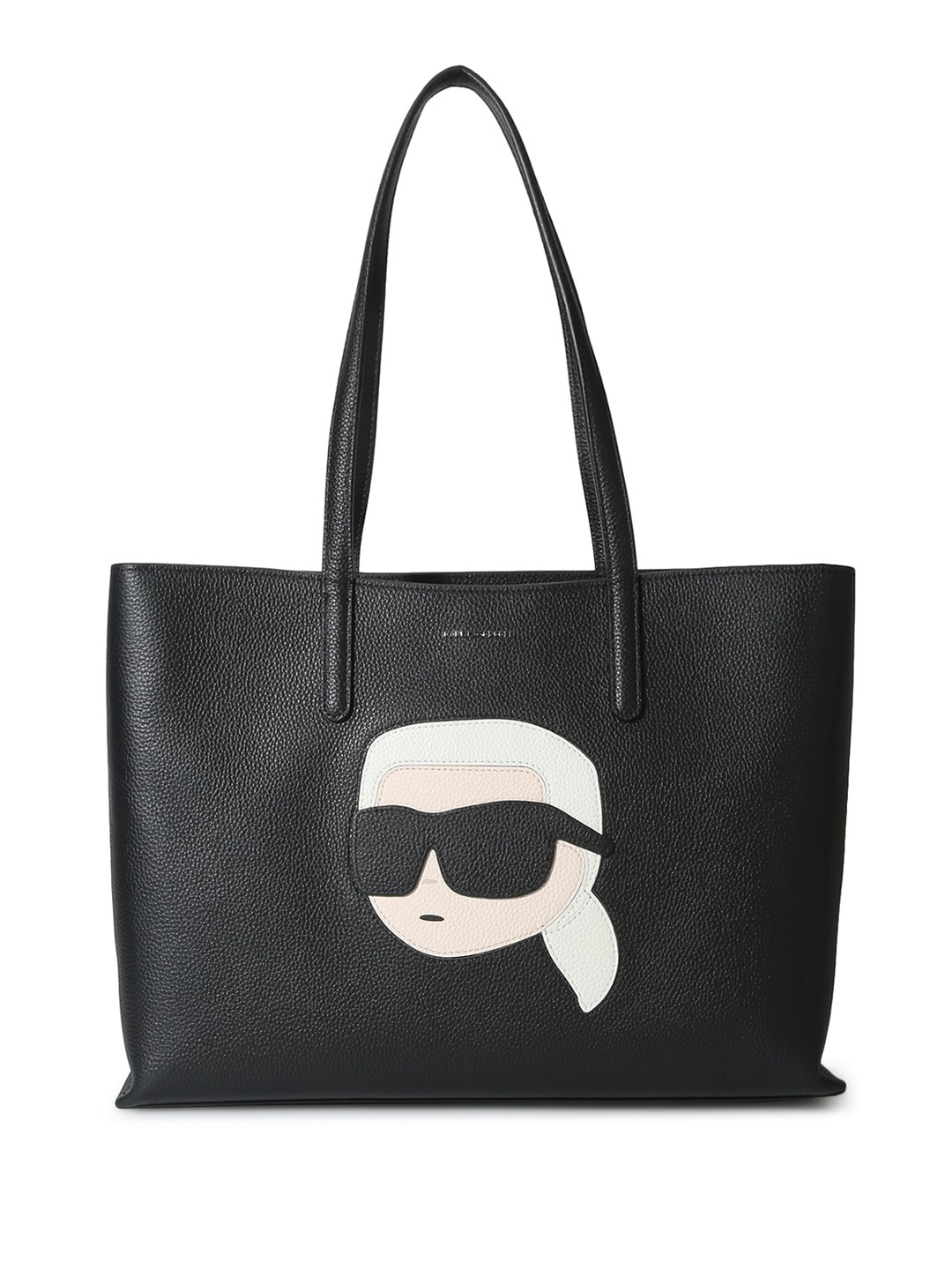 

Karl Lagerfeld Ikonik Printed Leather Oversized Shopper Tote Bag, Black