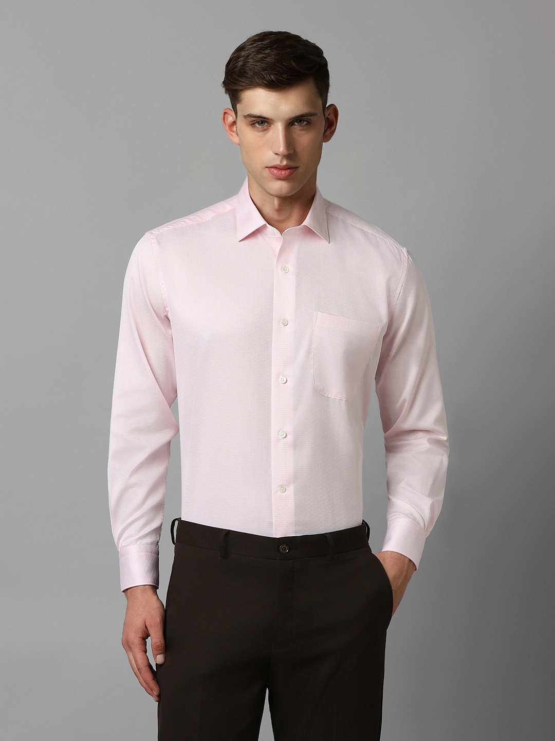 

Luxure by Louis Philippe Men Pink Opaque Formal Shirt