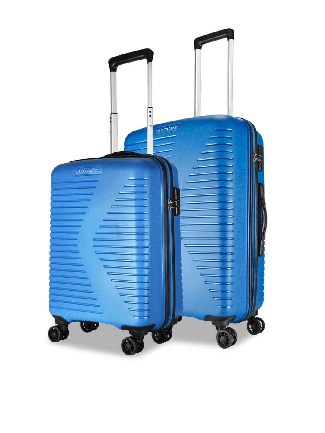 

Aristocrat Set Of 2 Hard Sided Trolley Bags, Blue