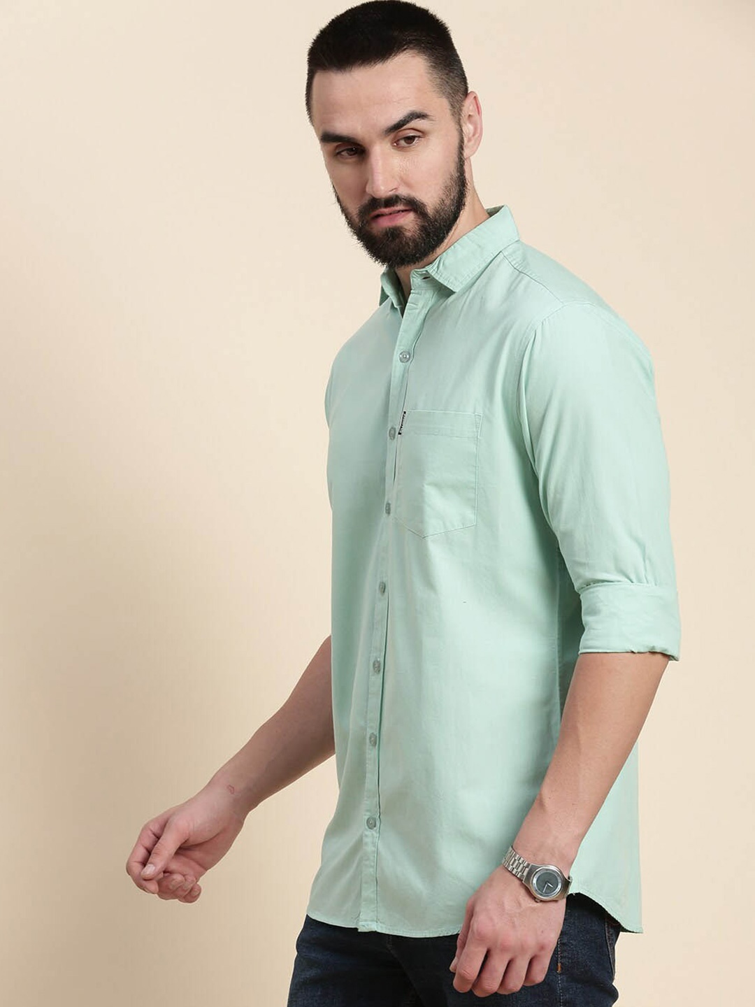 

DILLINGER Pure Cotton Casual Shirt, Turquoise blue