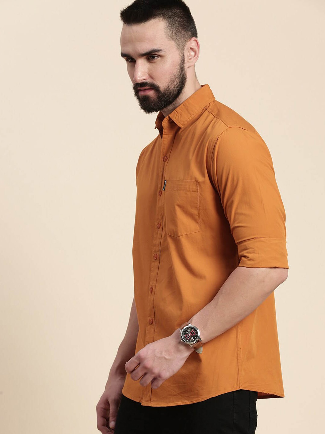 

DILLINGER Opaque Pure Cotton Casual Shirt, Mustard