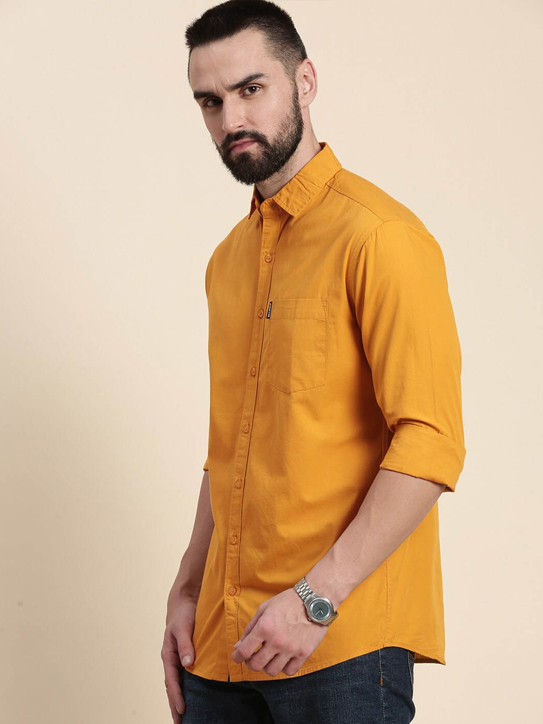 

DILLINGER Pure Cotton Casual Shirt, Mustard