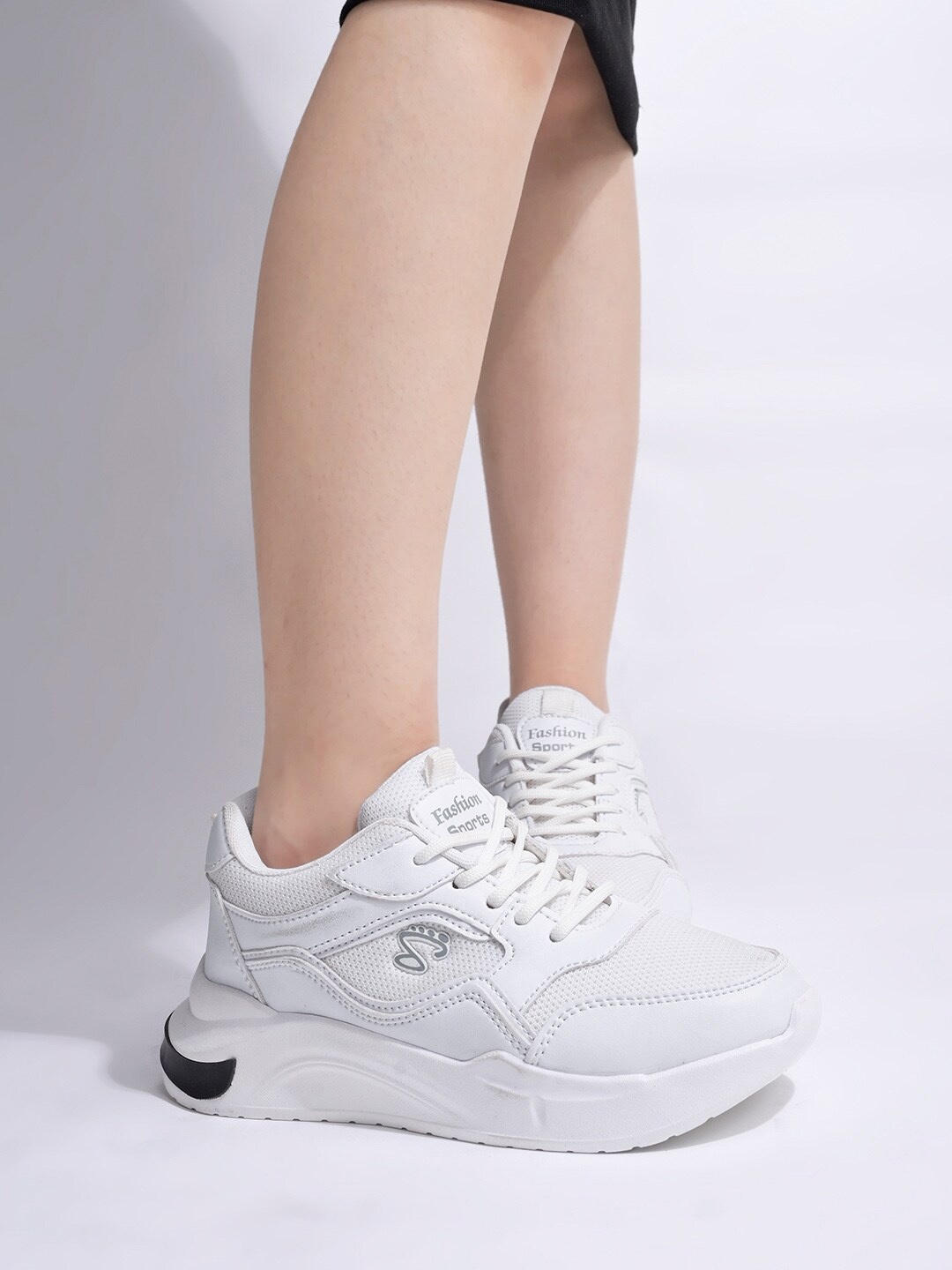 Shoetopia Women Lace-Up Walking Shoes, White