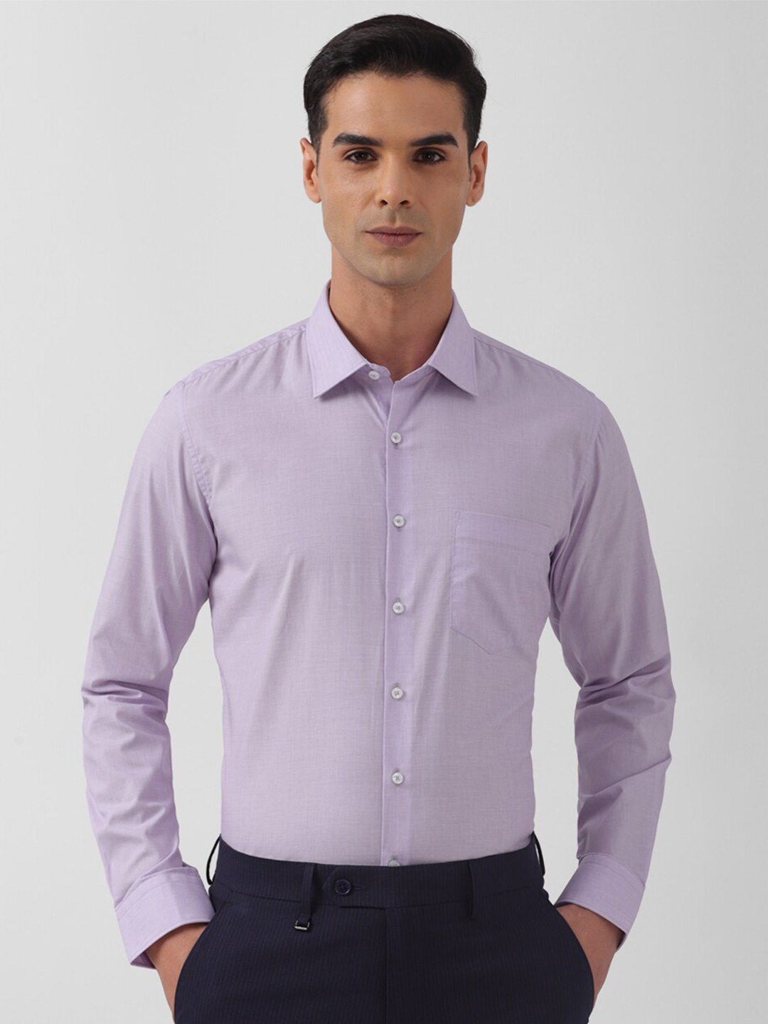 

Van Heusen Slim Fit Pure Cotton Formal Shirt, Purple