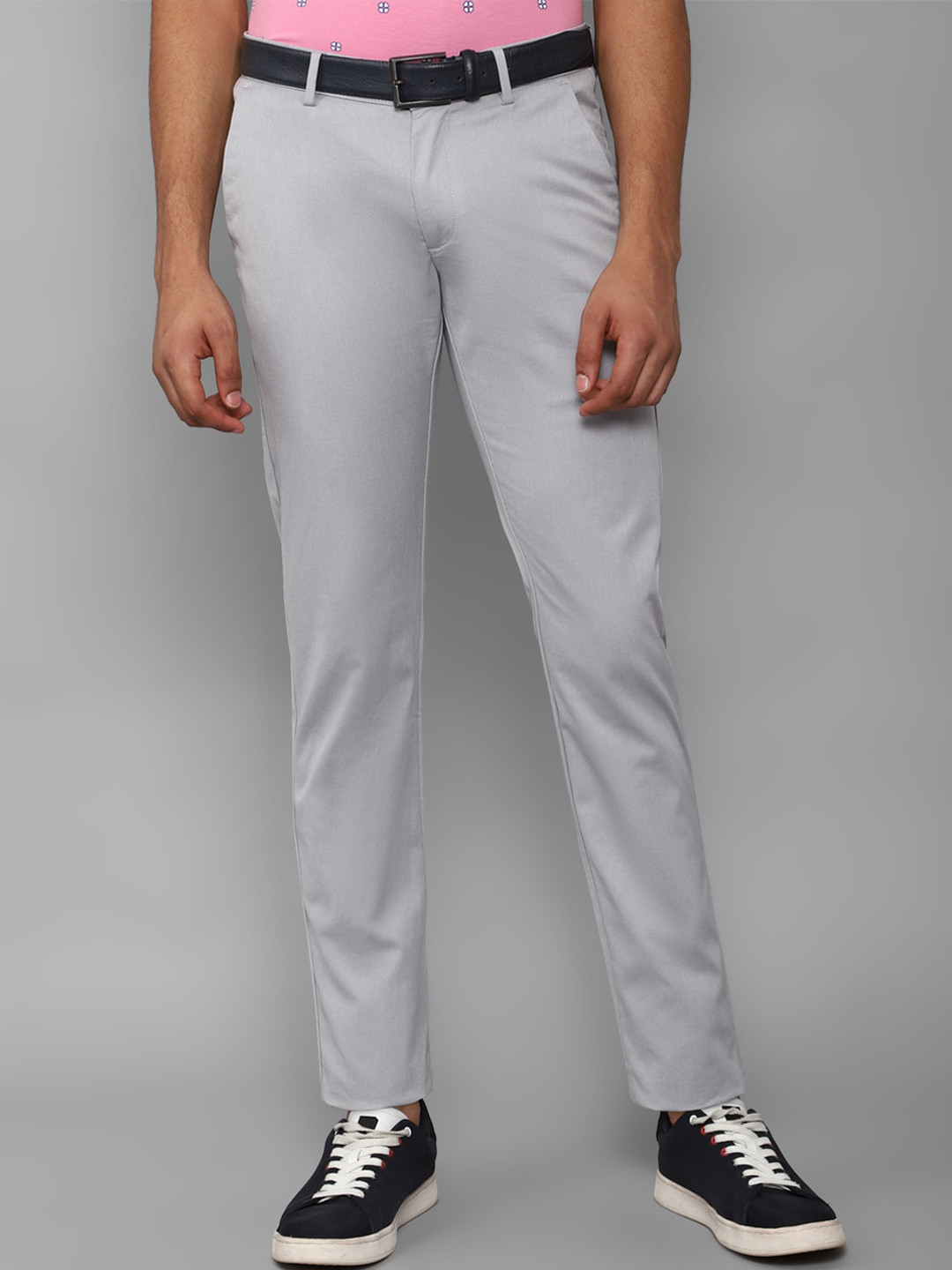 

Allen Solly Men Slim Fit Mid-Rise Trousers, Grey