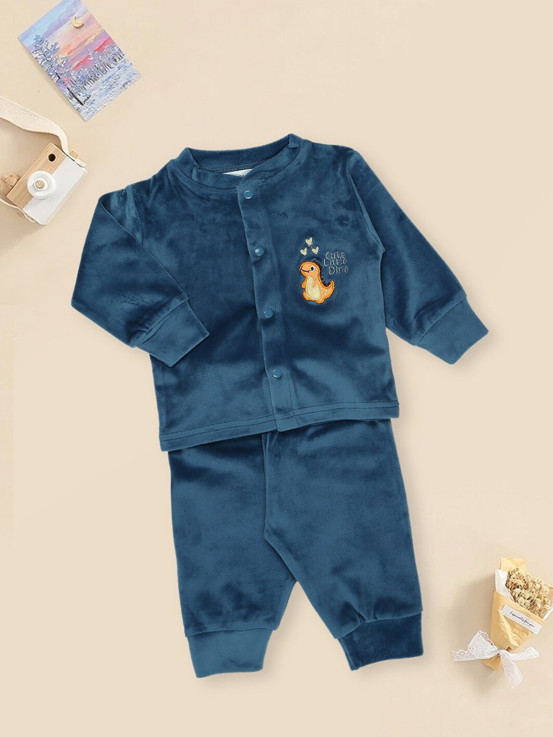 

MeeMee Infants Kids Printed Shirt With Trousers, Blue