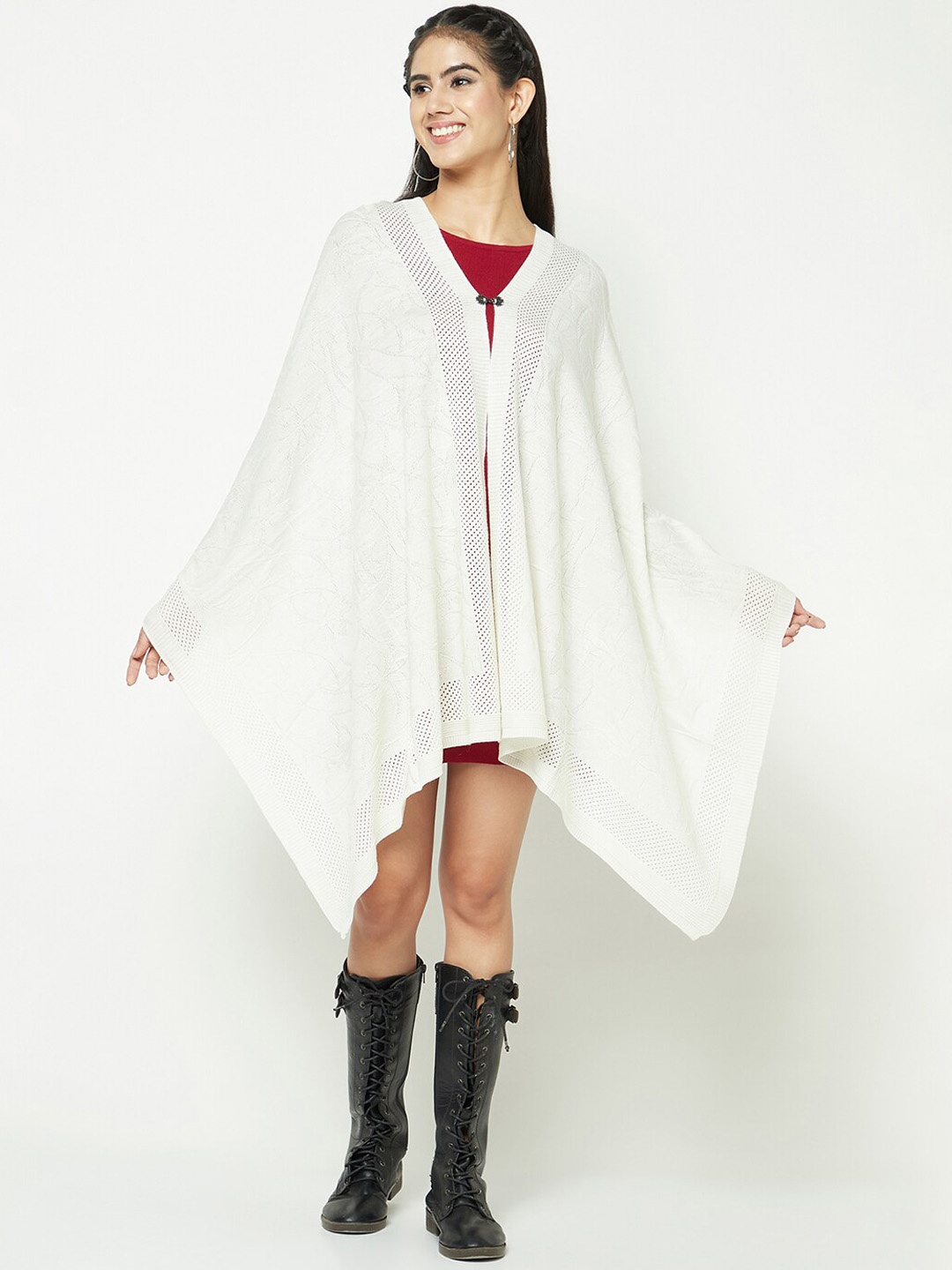 

Knitstudio Knitted Acrylic Stole, White