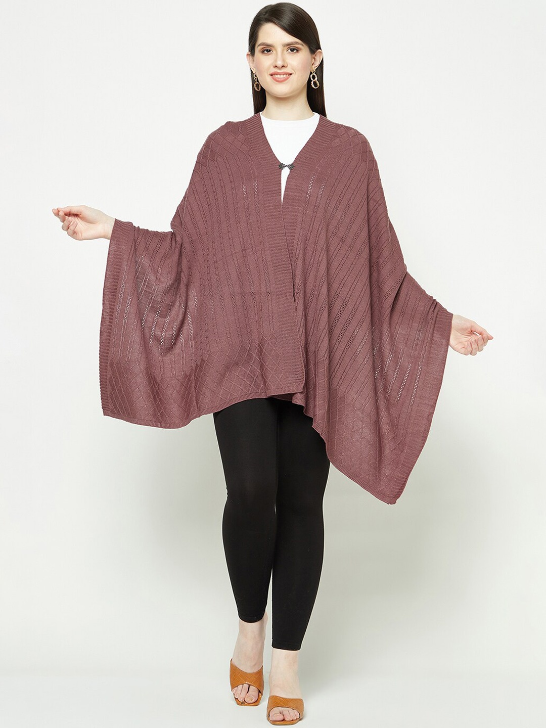 

Knitstudio Geometric Woven Design Stole, Mauve