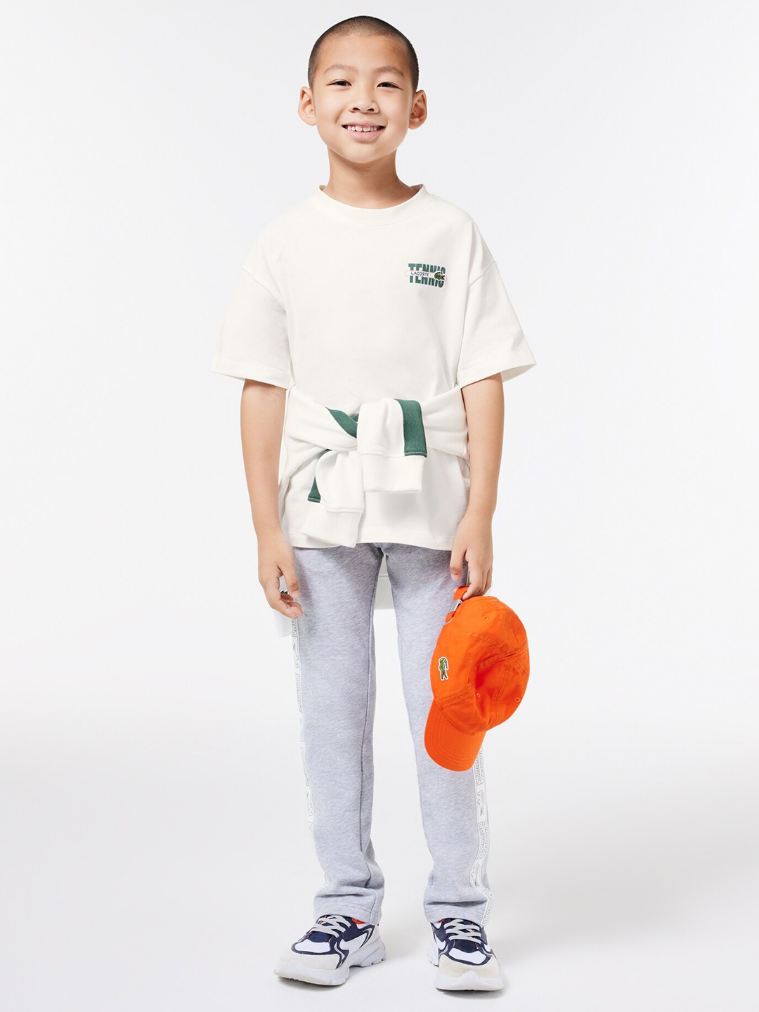 

Lacoste Kids Typography Printed Pure Cotton Relaxed Fit T-shirt, White