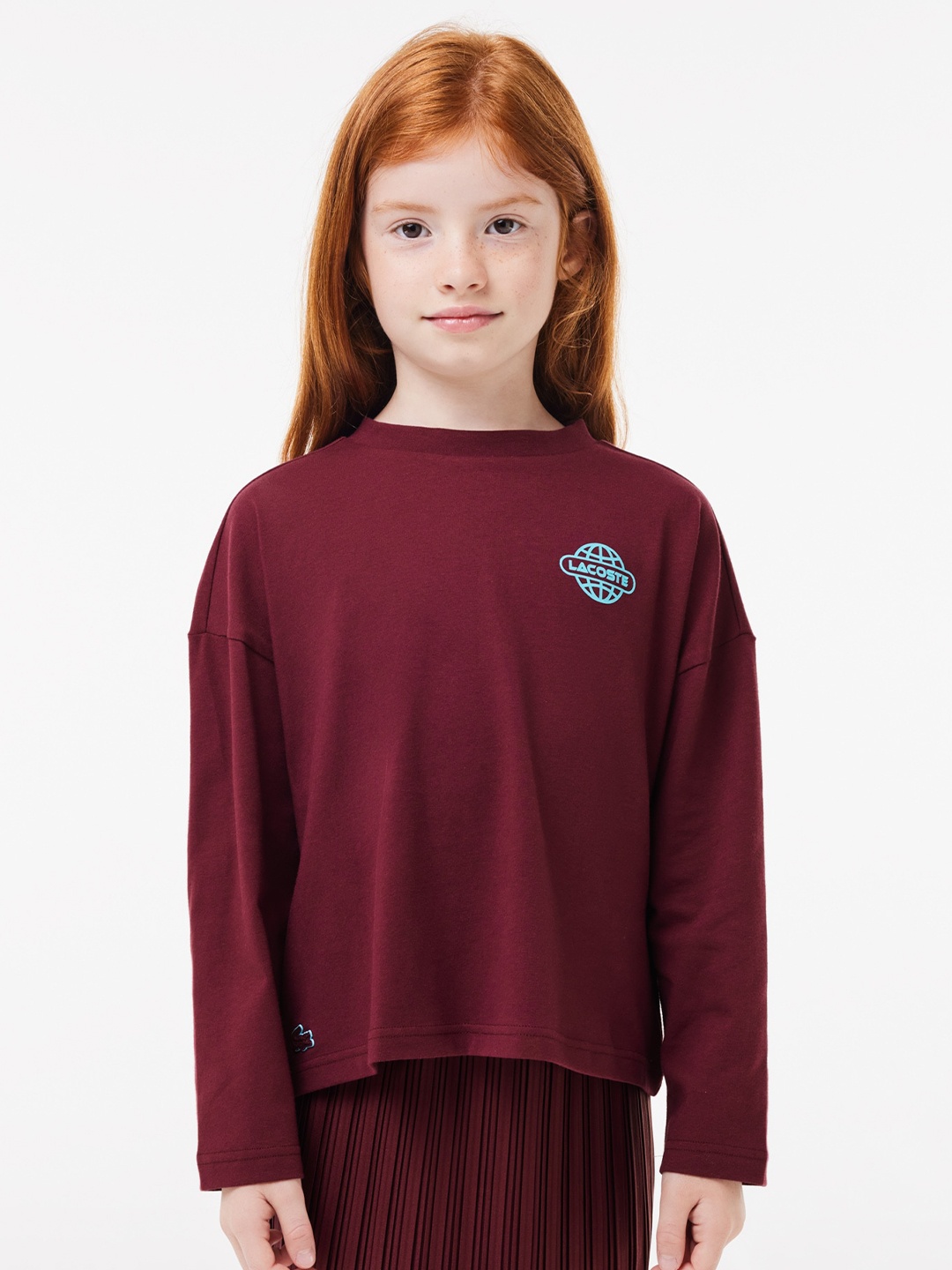 

Lacoste Kids Round Neck T-shirt, Maroon