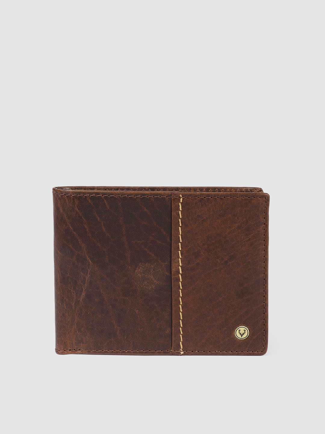 

Allen Solly Men Leather Two Fold Wallet, Brown