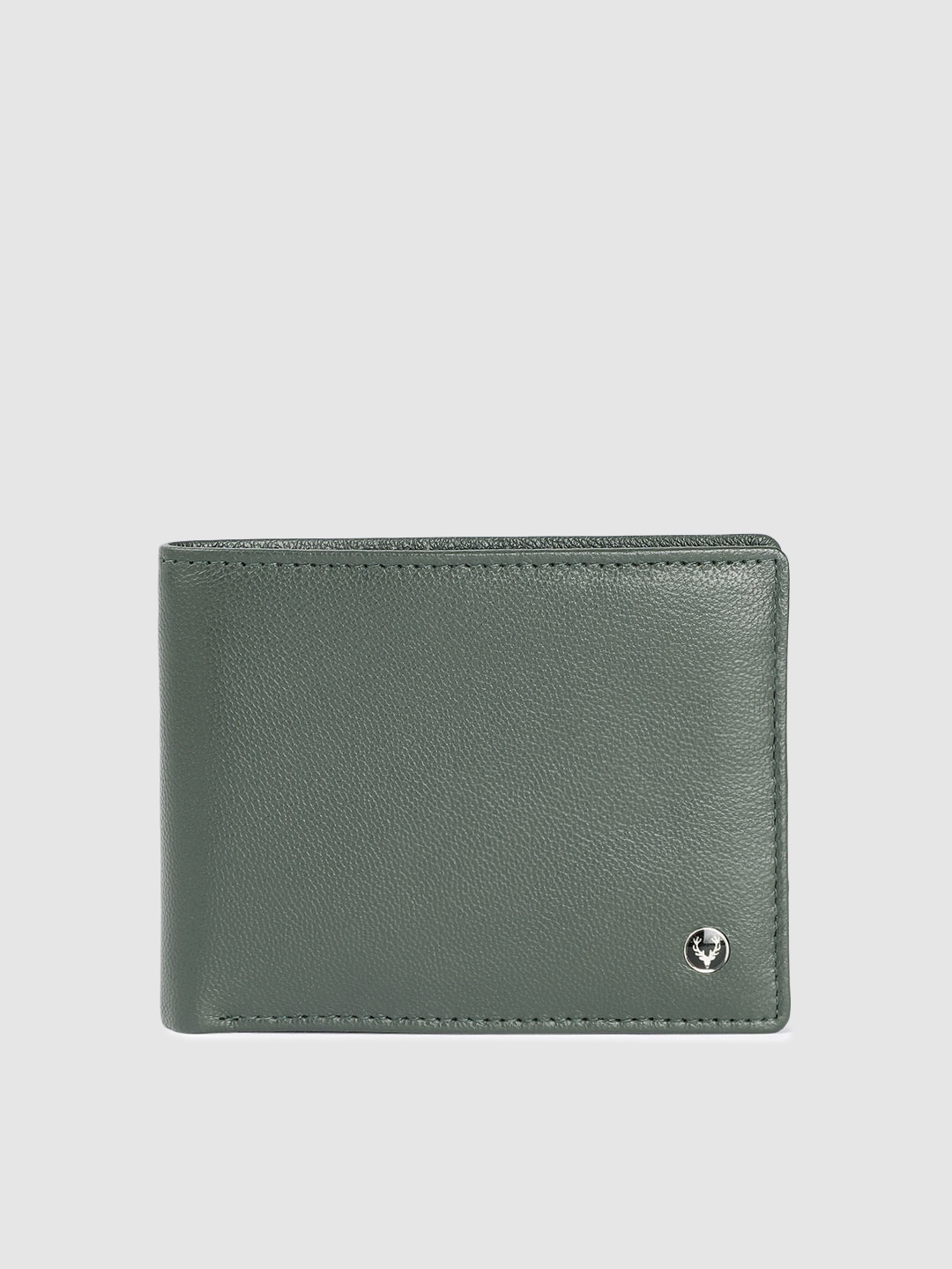 

Allen Solly Men Leather Two Fold Wallet, Green