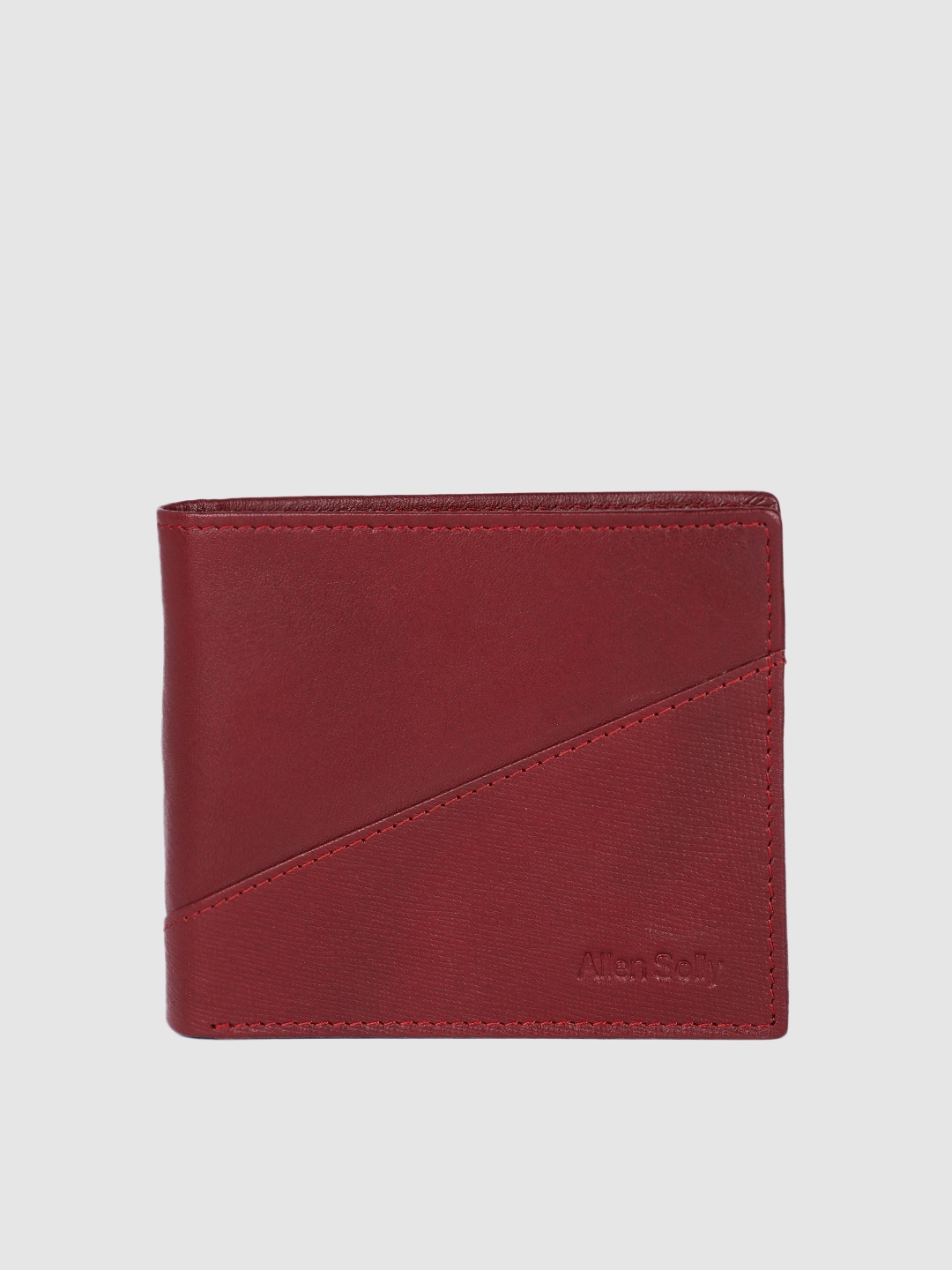 

Allen Solly Men Leather Two Fold Wallet, Red