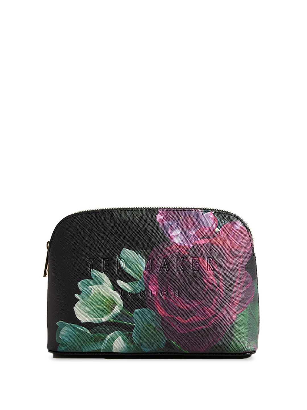 

Ted Baker Floral Printed PU Structured Sling Bag, Black