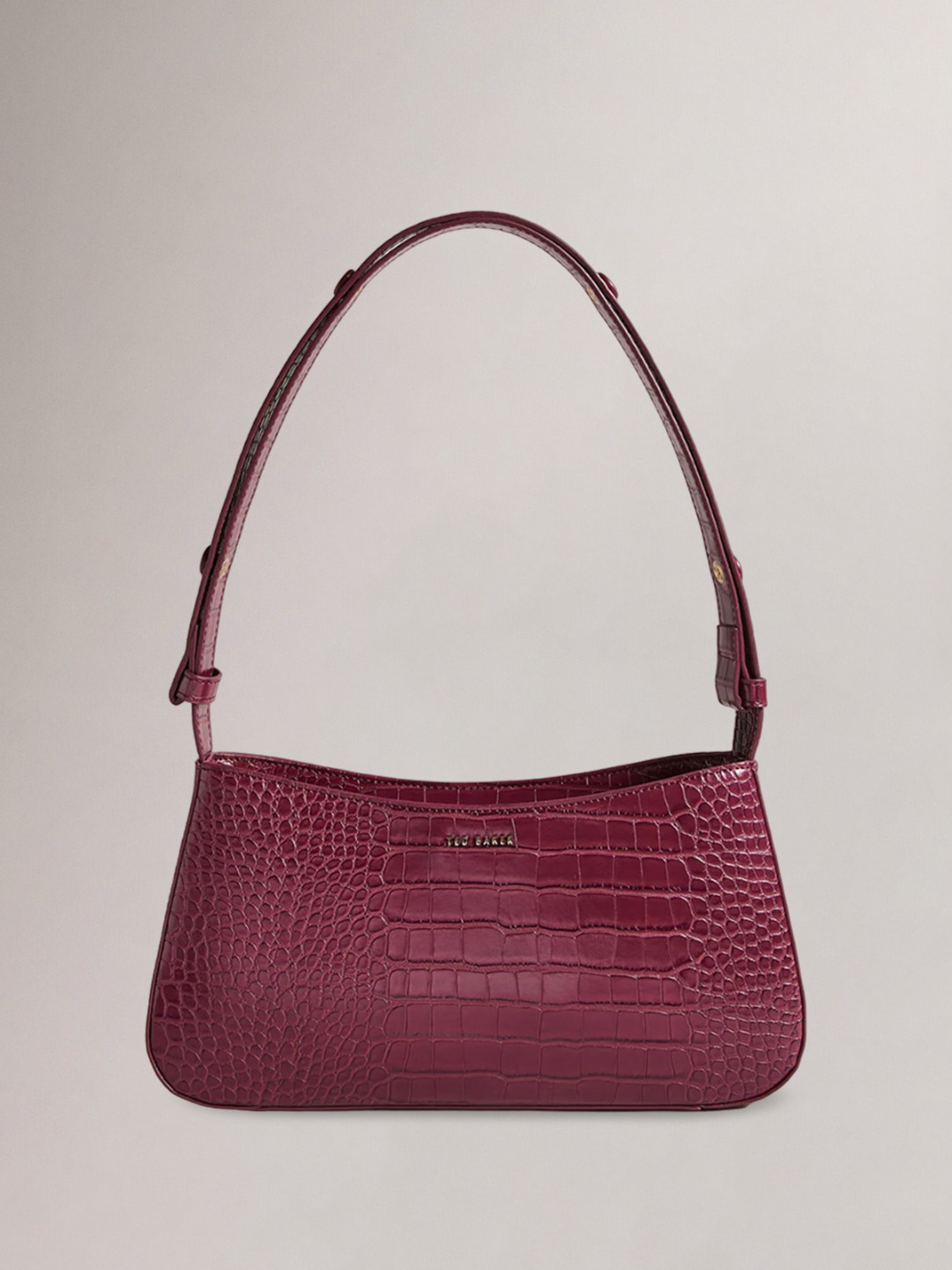 

Ted Baker Textured PU Structured Shoulder Bag, Purple