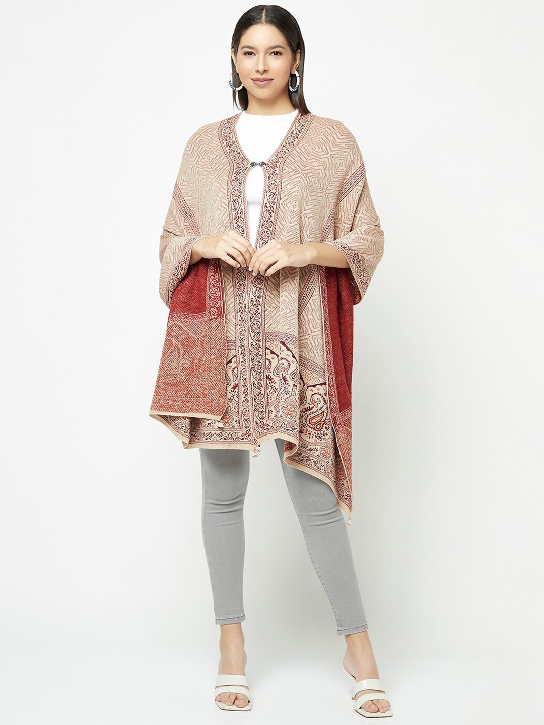 

Knitstudio Self Deisgn Knitted Acrylic Stole, Beige