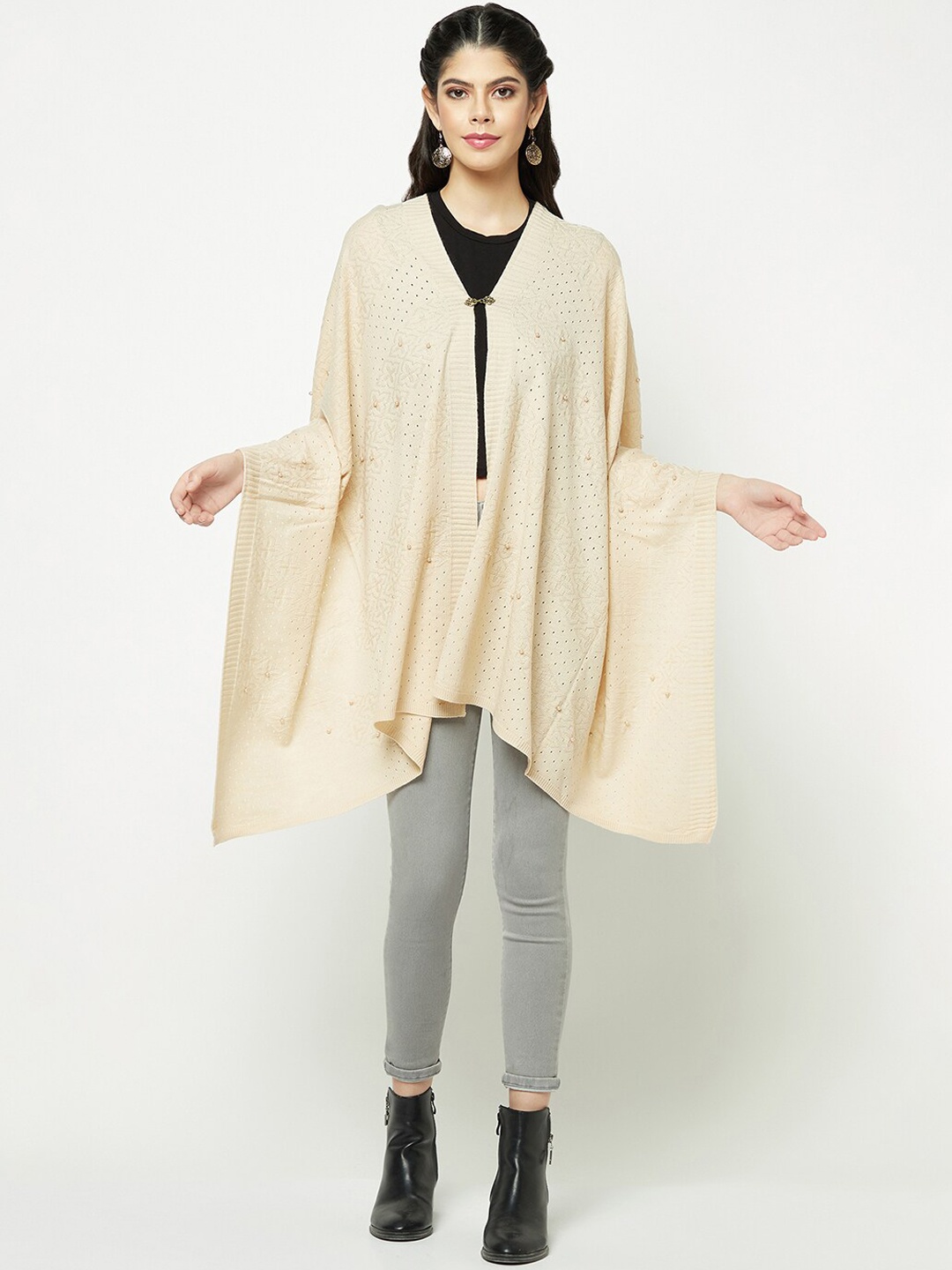 

Knitstudio Open knit Stole, Beige