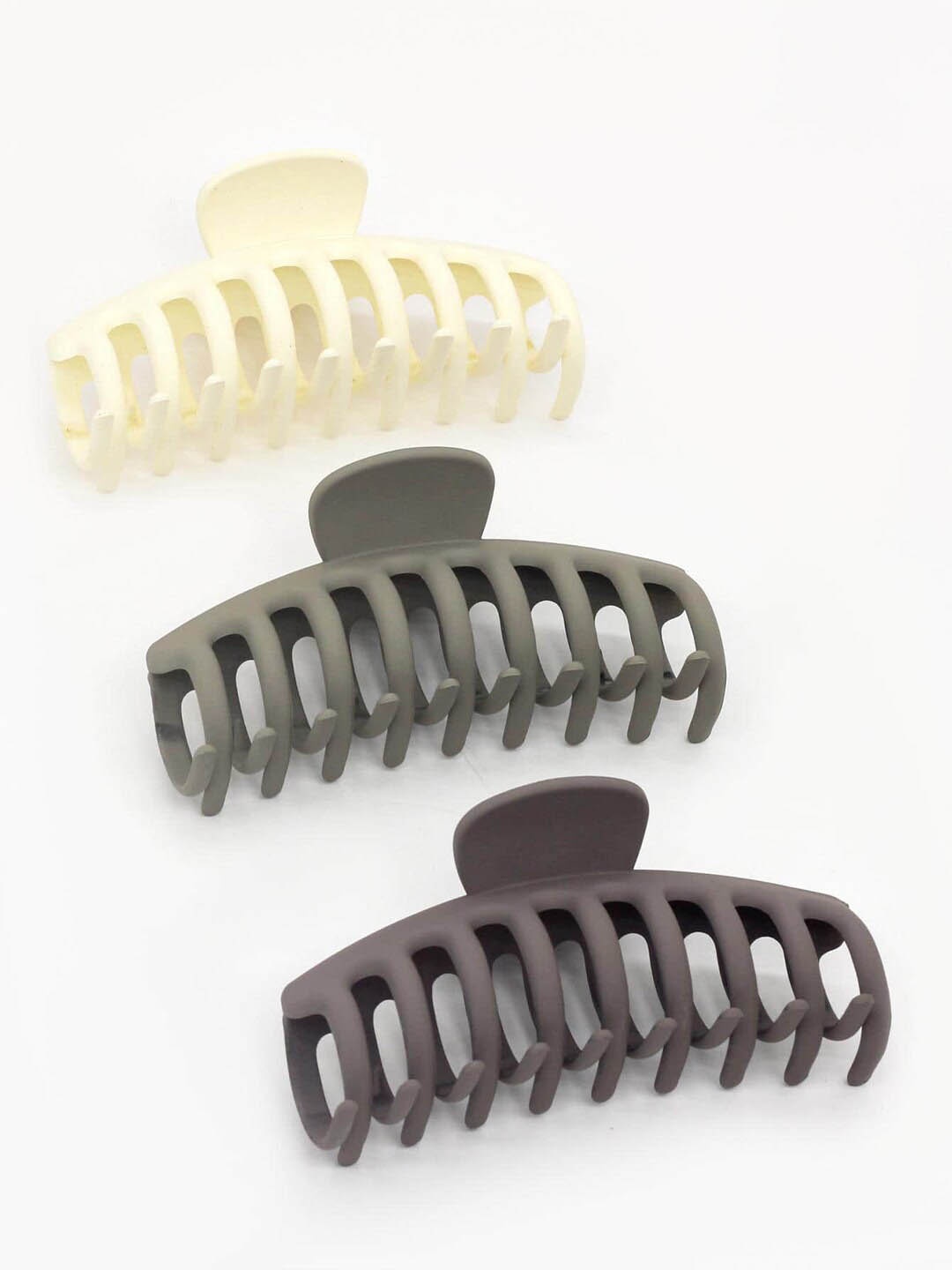 

VAGHBHATT Set of 3 Claw Clip, Brown