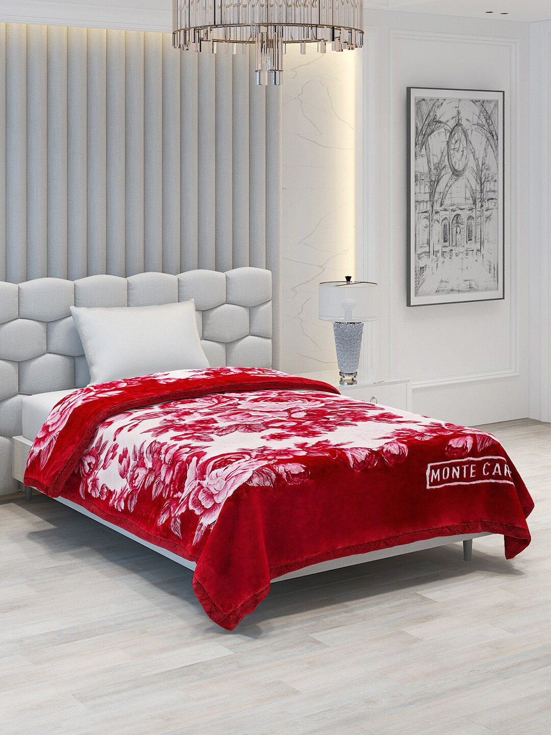 

Monte Carlo Umang Pink & White Floral Heavy Winter Single Bed Blanket