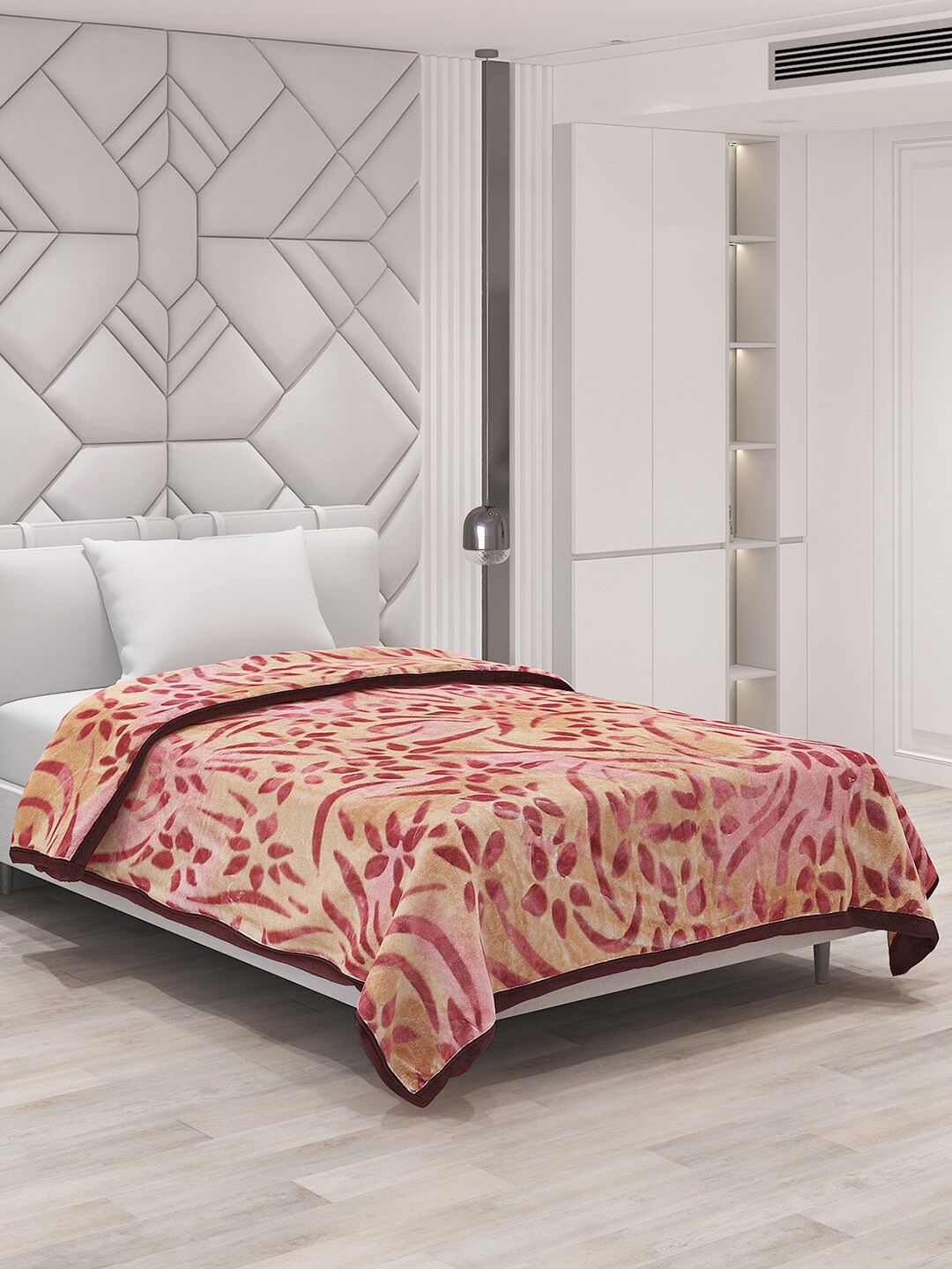 

Monte Carlo Pink & Brown Floral Heavy Winter Single Bed Blanket
