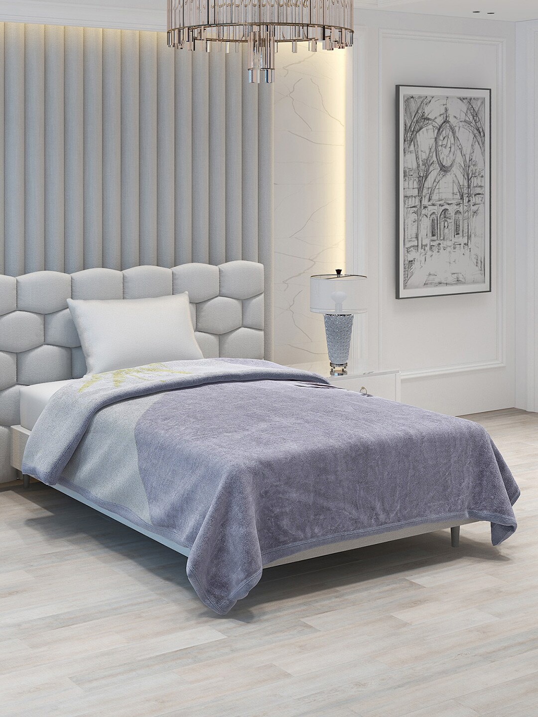 

Monte Carlo Grey & Black Floral 1000 GSM Heavy Winter Single Bed Blanket